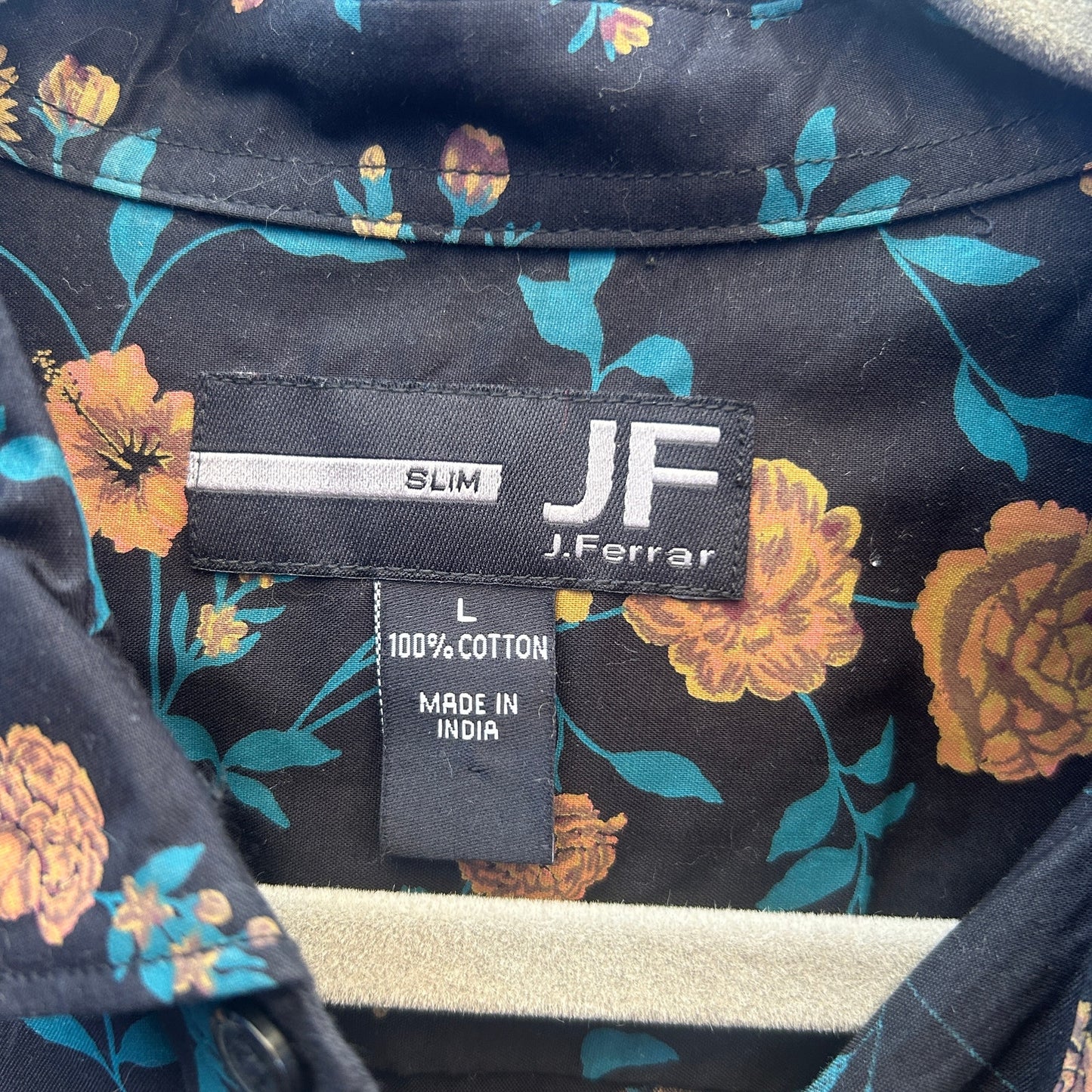 j.ferrar slim fit floral button up