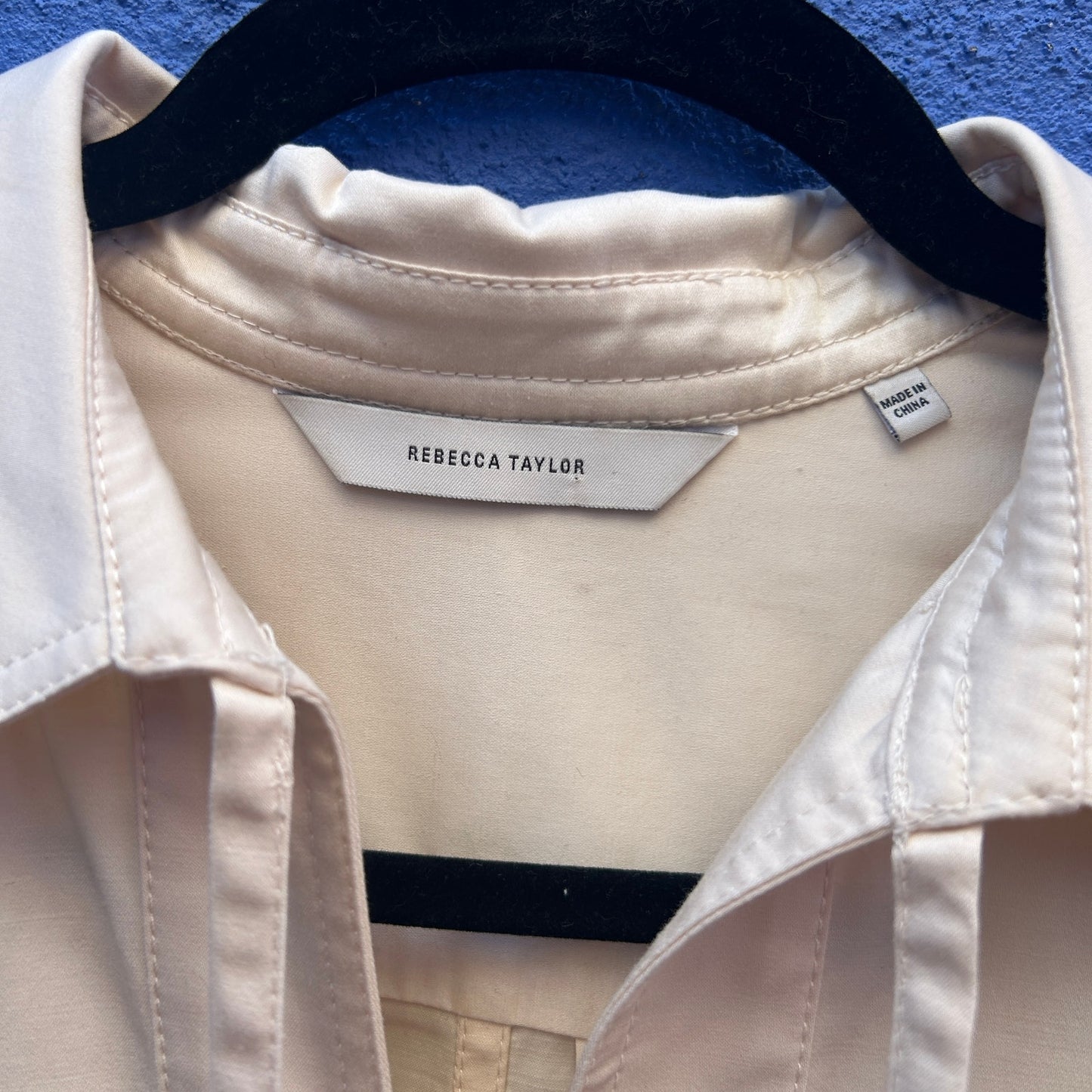 rebecca taylor cream cotton blend popover shirtdress tunic