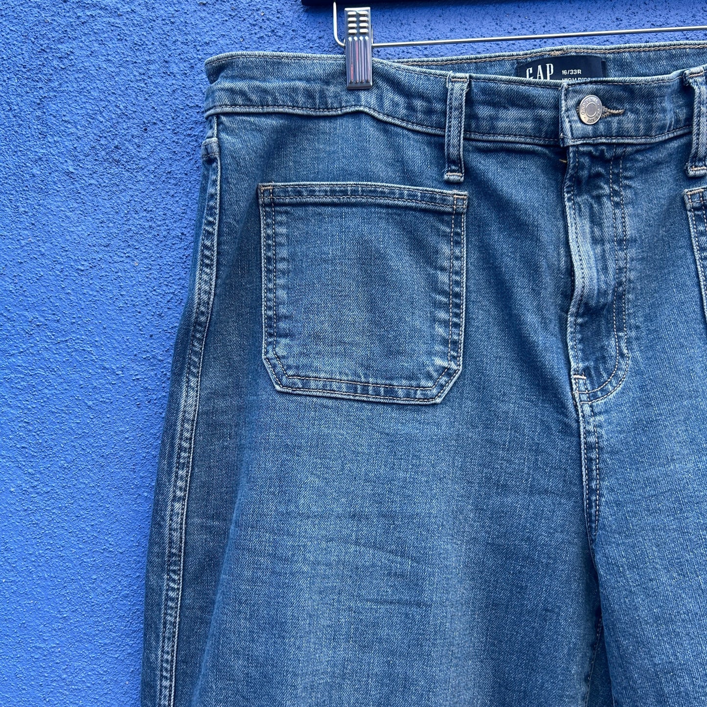 gap high rise wide leg crop jean