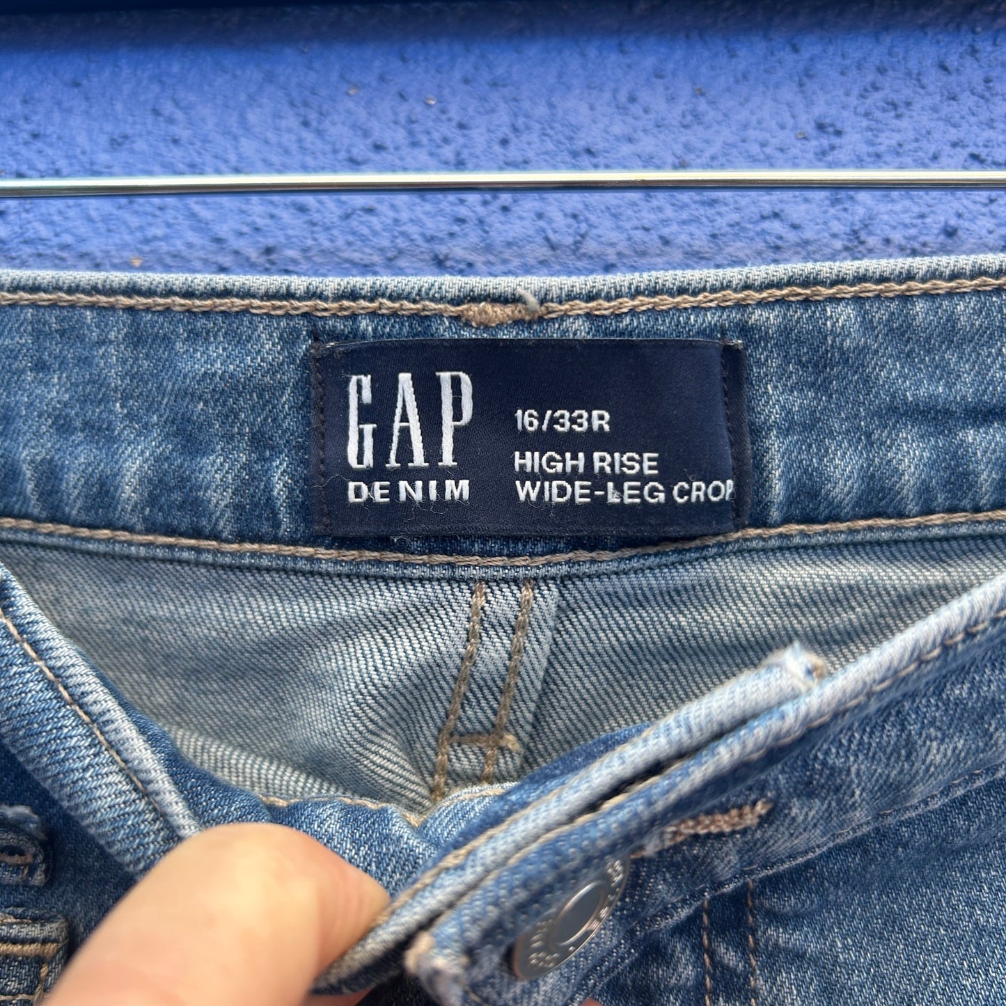 gap high rise wide leg crop jean