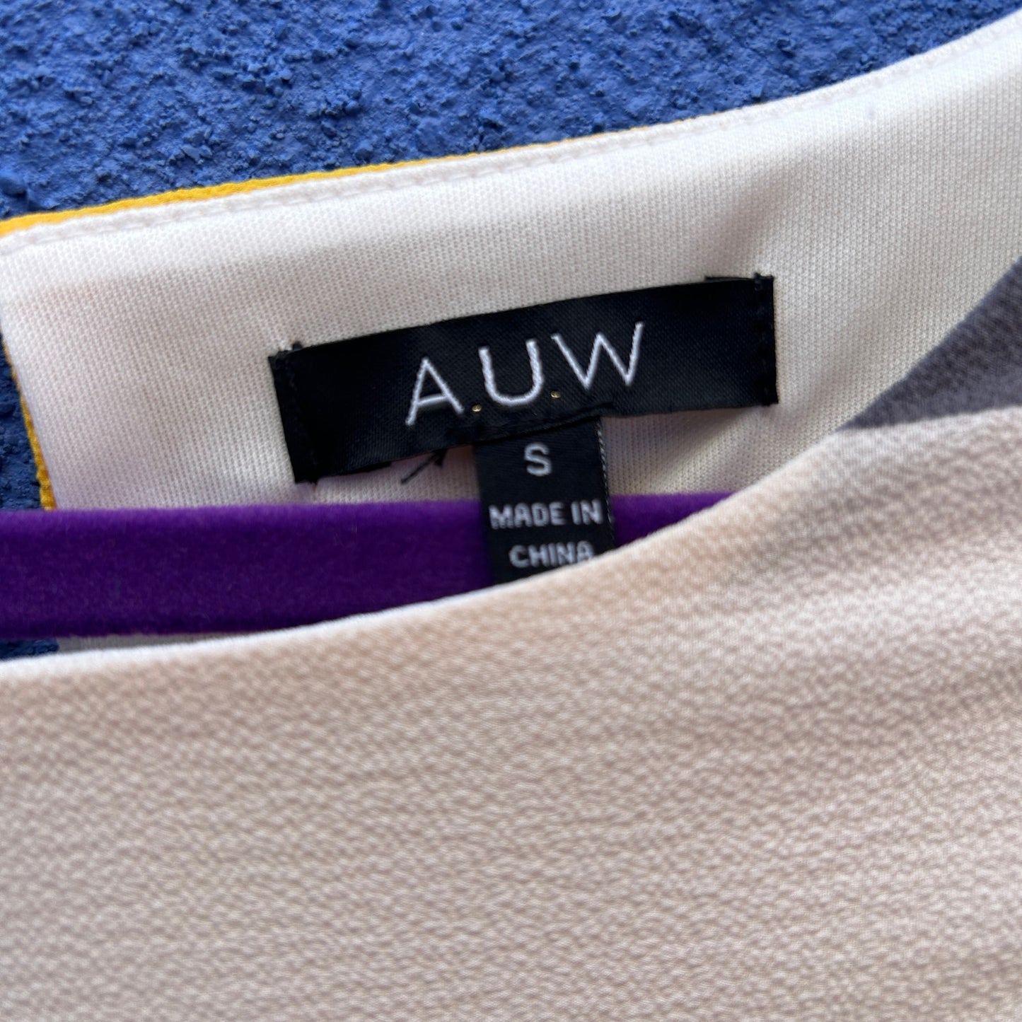 a.u.w. mixed panel bell sleeve midi dress