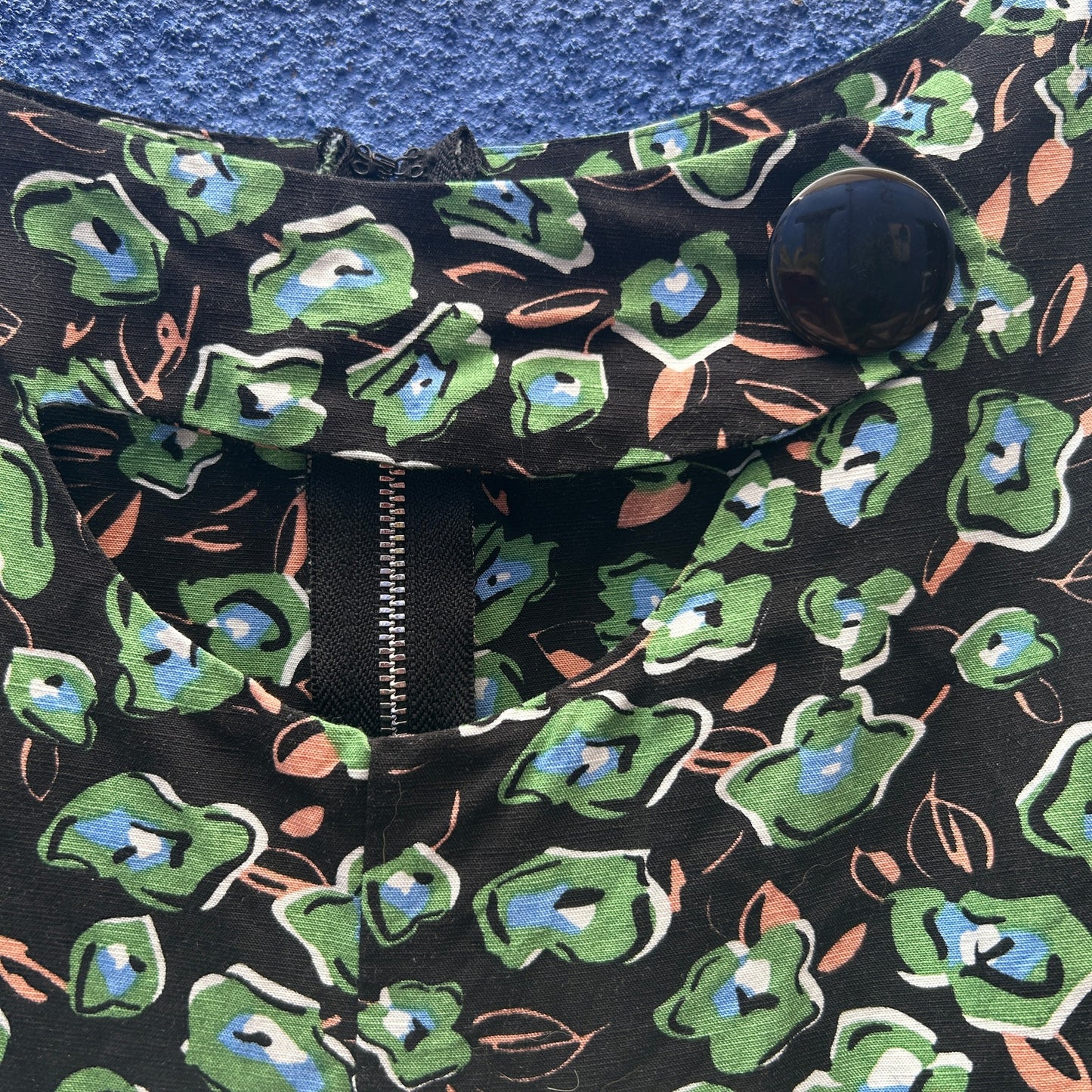 tatyana abstract floral print linen blend dress