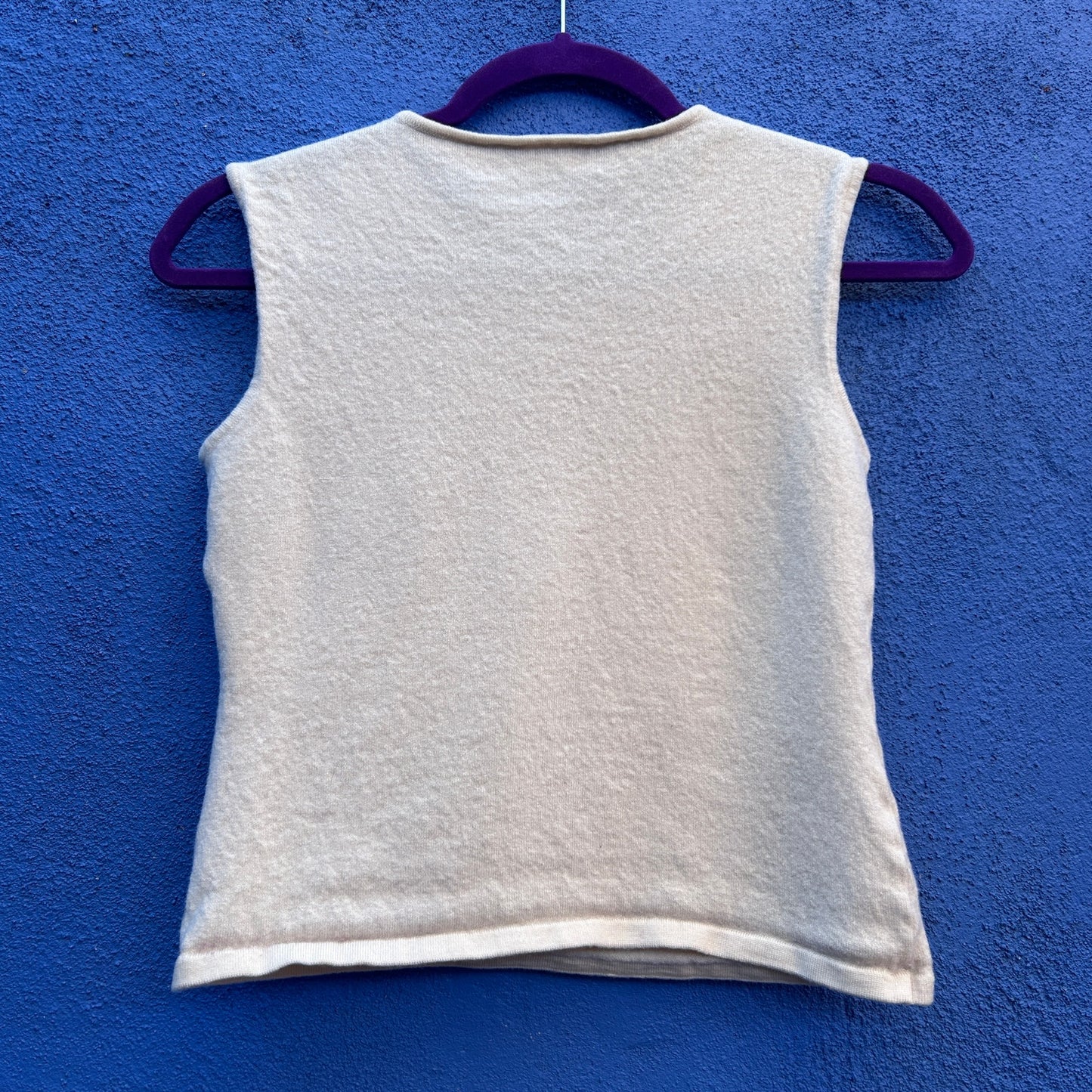 vintage escada extra fine merino wool sleeveless top - FLAWED