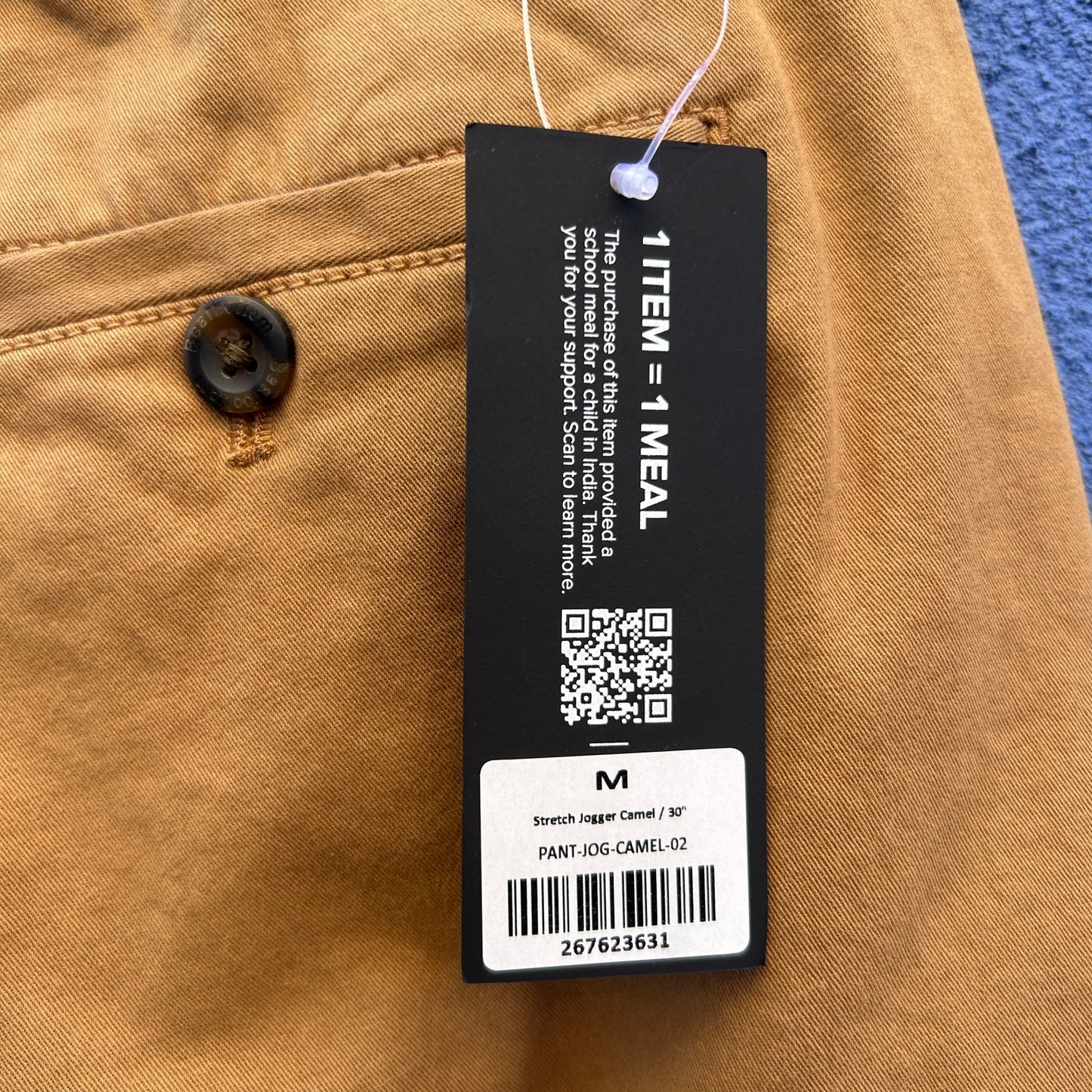 bearbottom tan joggers - NWT