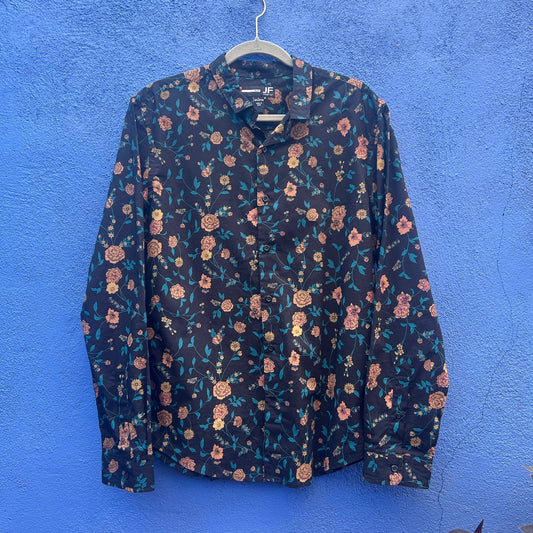 j.ferrar slim fit floral button up