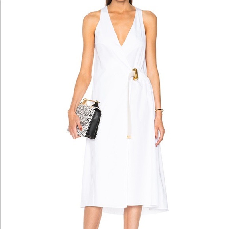ACNE STUDIOS Chen Pop Wrap Cotton-Poplin Dress
