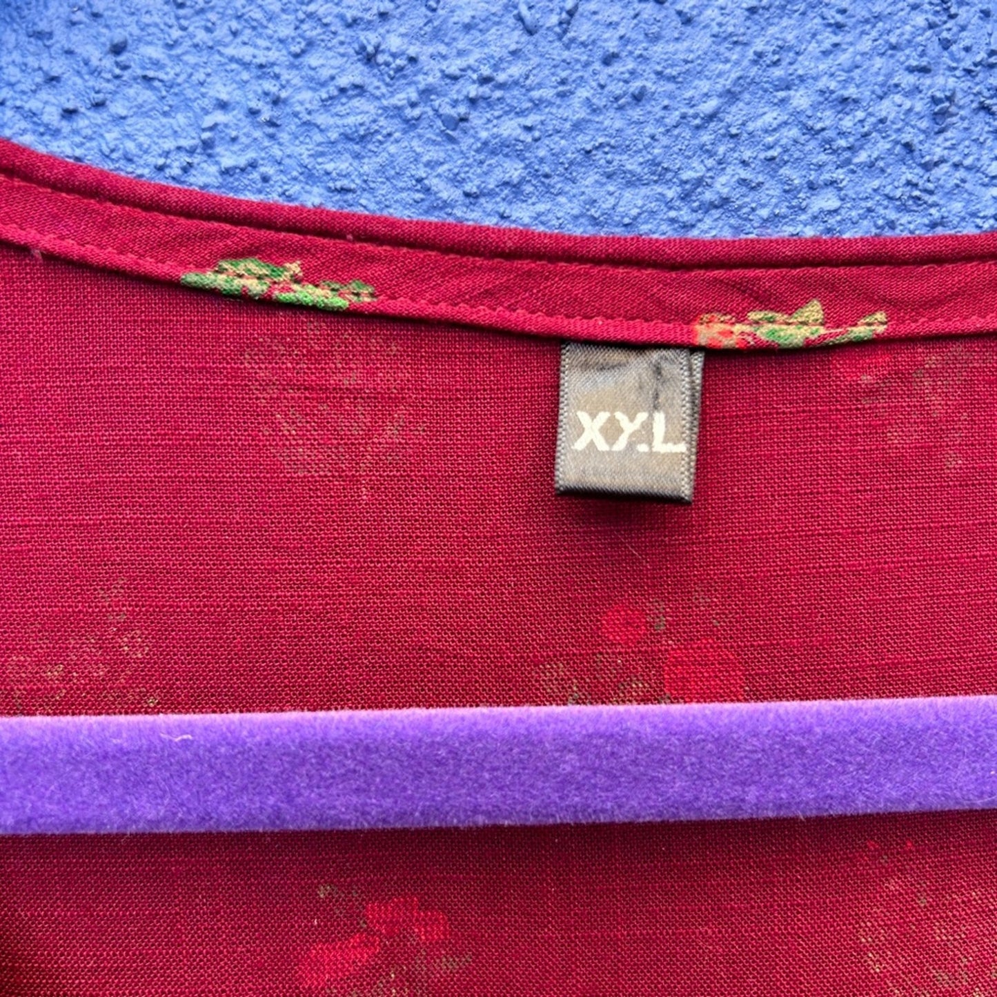 Burgundy Indian Mixed Print Boho Maxi Dress