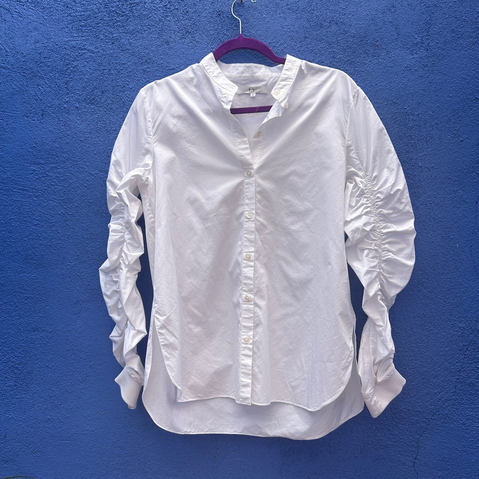 Tibi White Button retailer Up Shirt