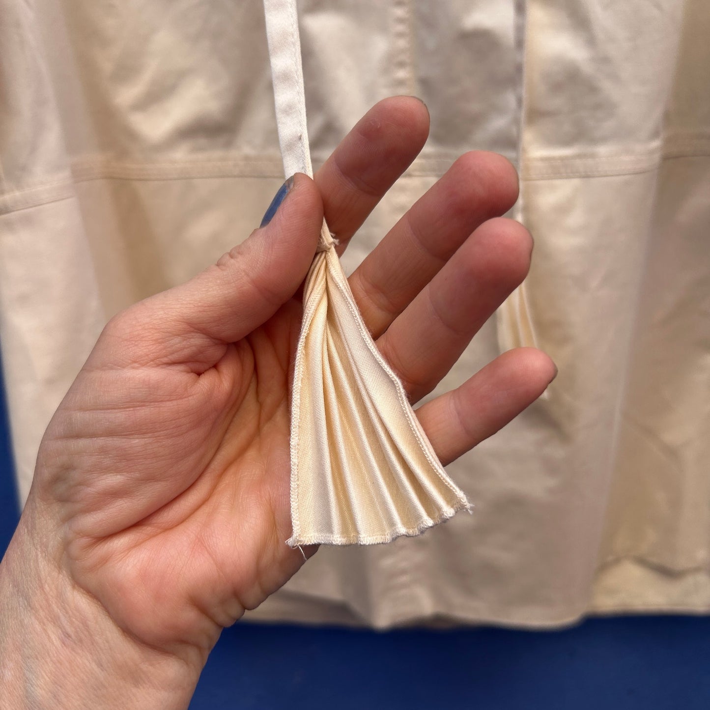 rebecca taylor cream cotton blend popover shirtdress tunic