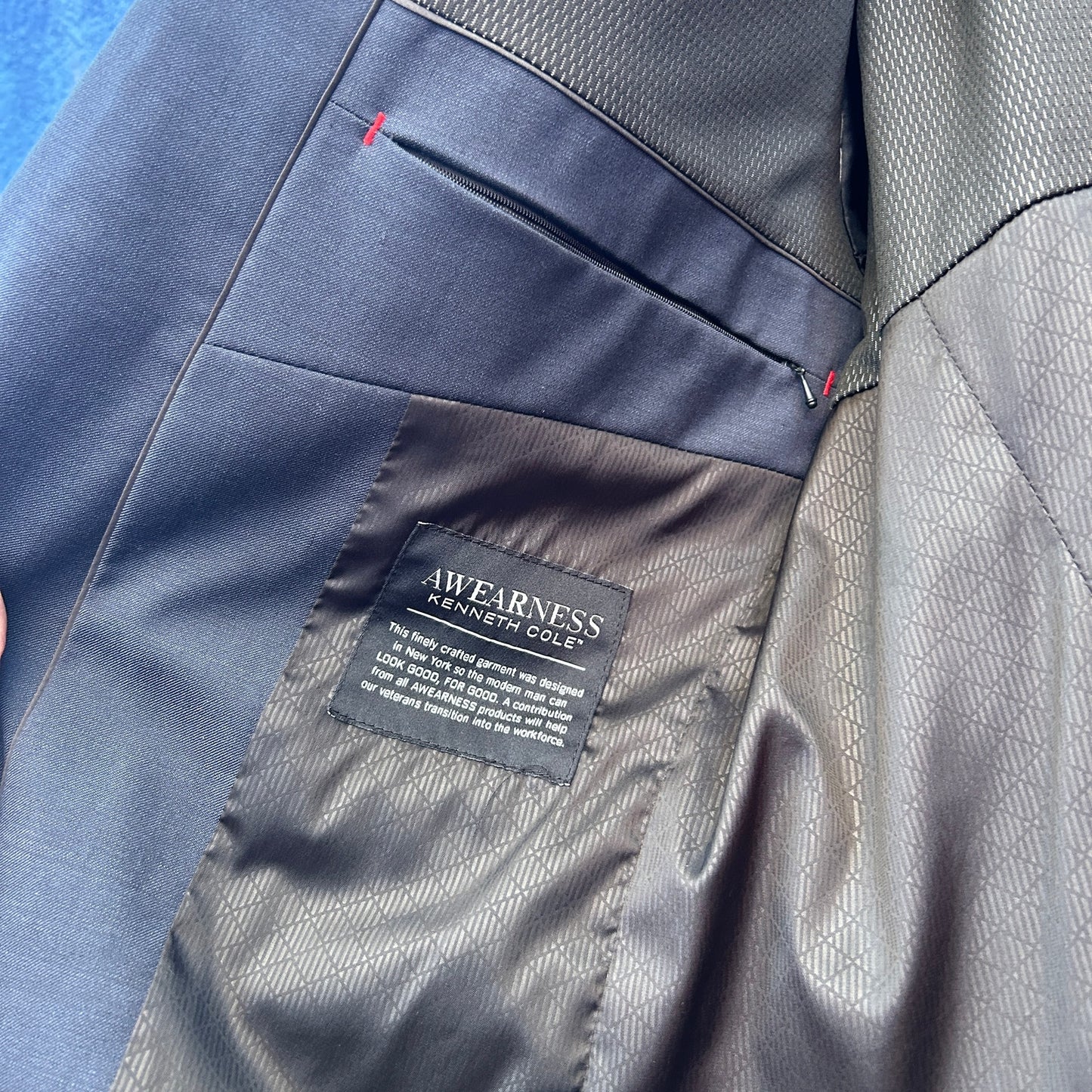 awearness by kenneth cole navy blazer