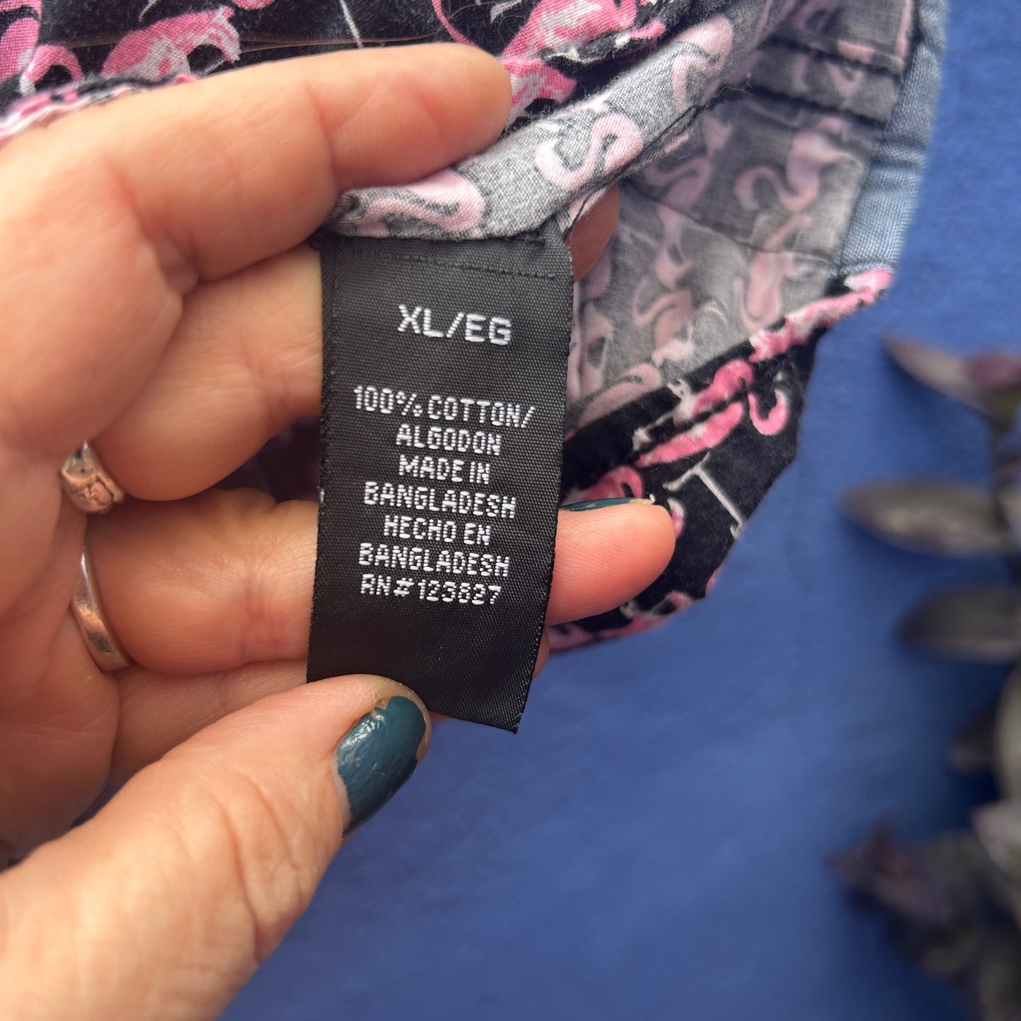 good vibes slim fitting pink flamingo short sleeve button up