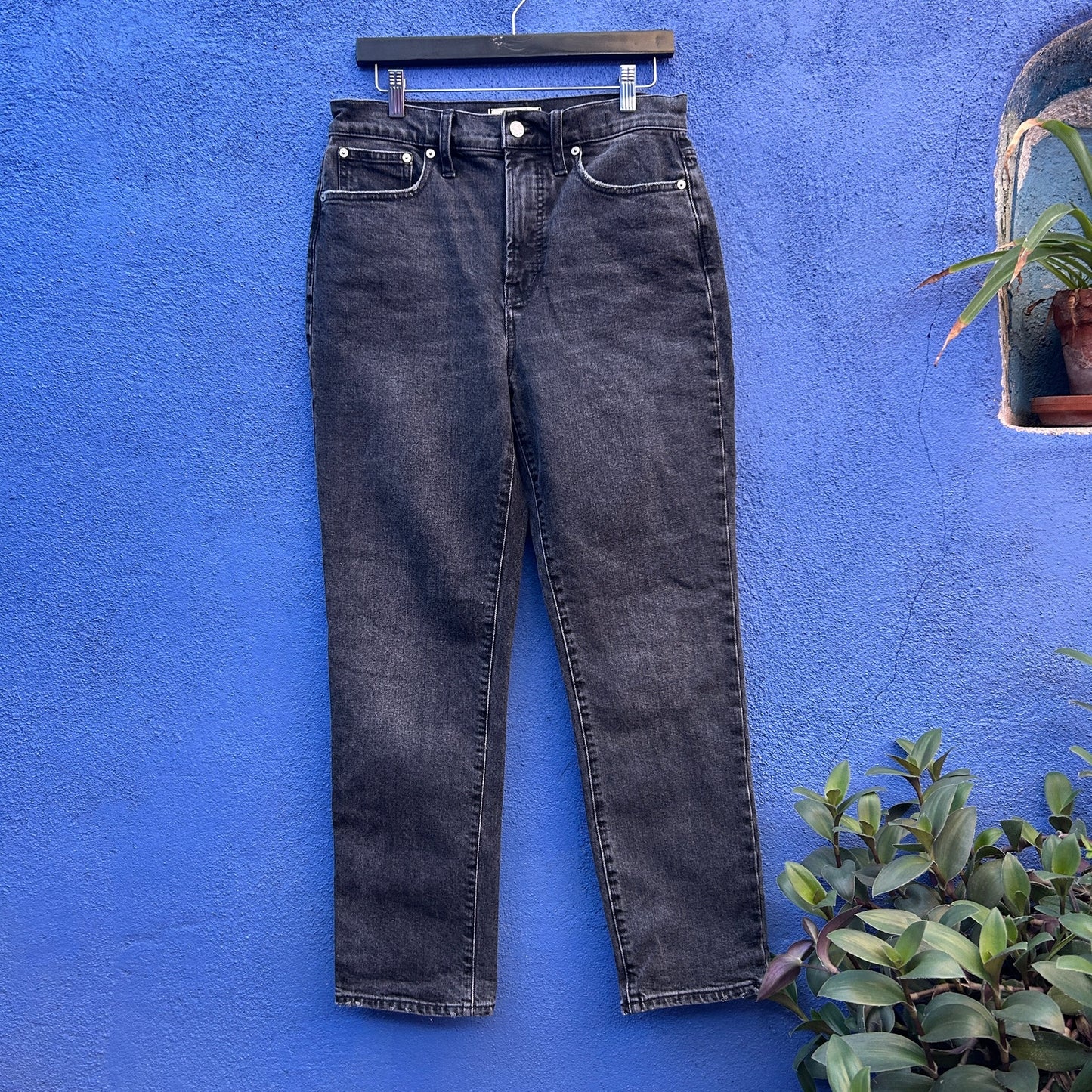 madewell the perfect vintage jean in faded black denim