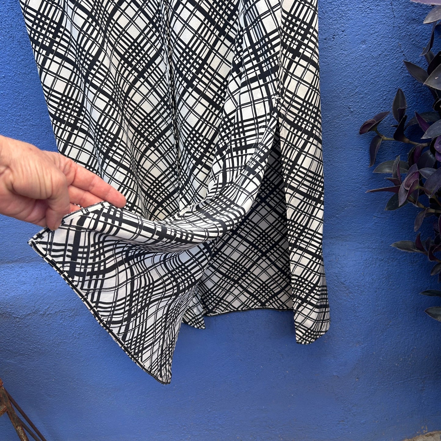 equipment 100% silk plaid button front sleeveless maxi dress