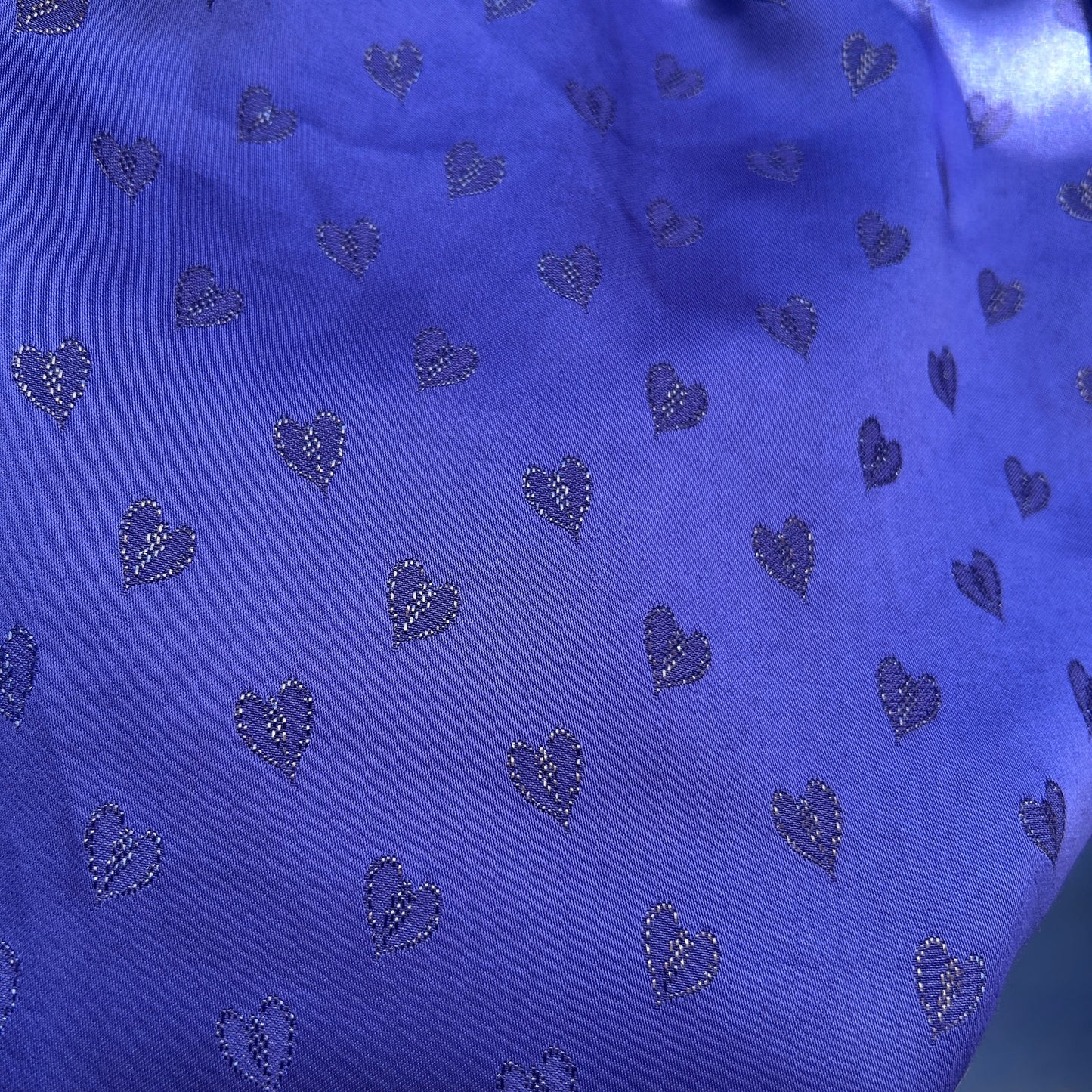 handmade purple heart print cocktail dress
