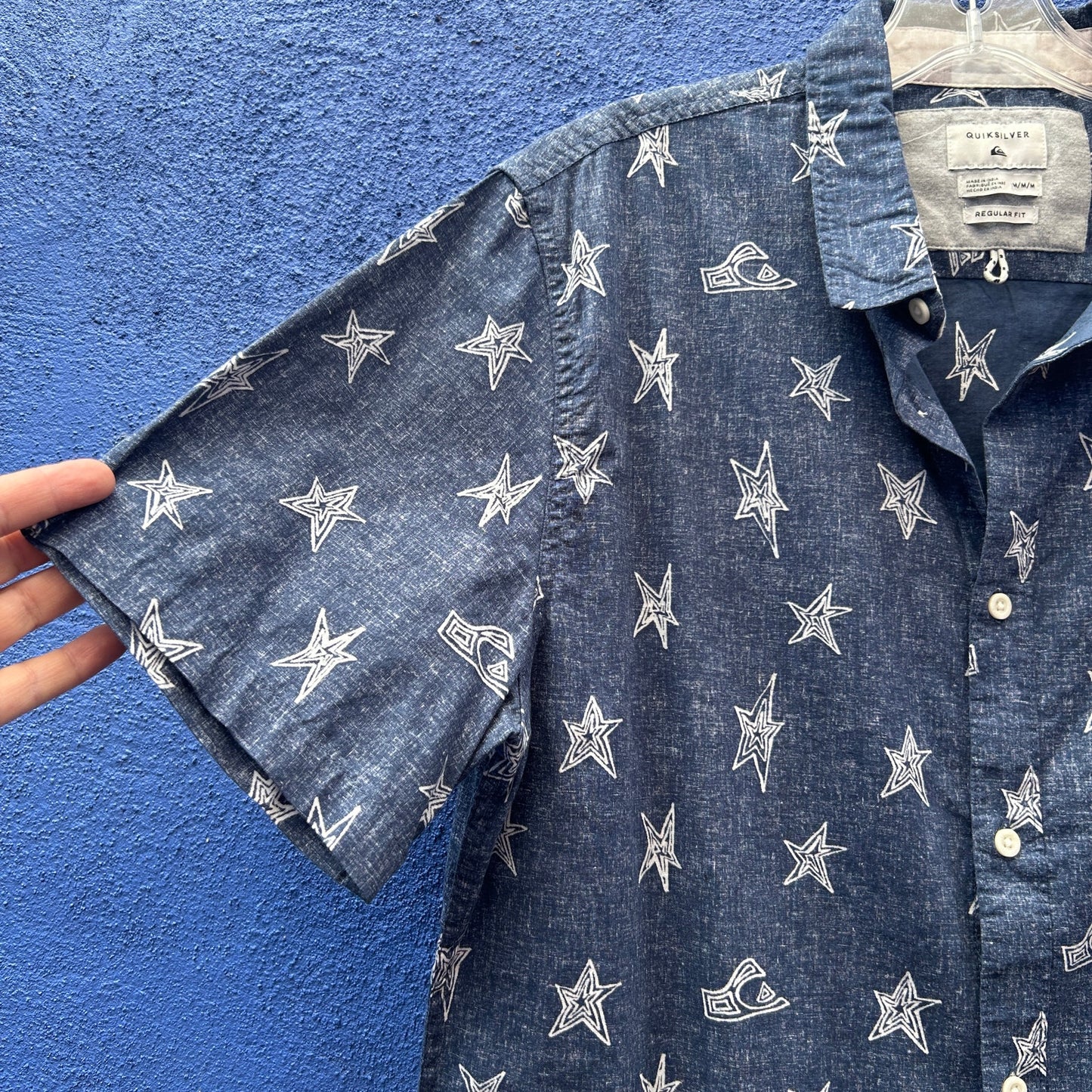 quiksilver regular fit patriotic regular fit cotton button up