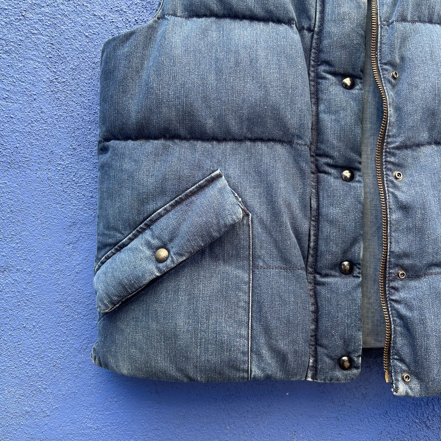 gap denim puffer vest