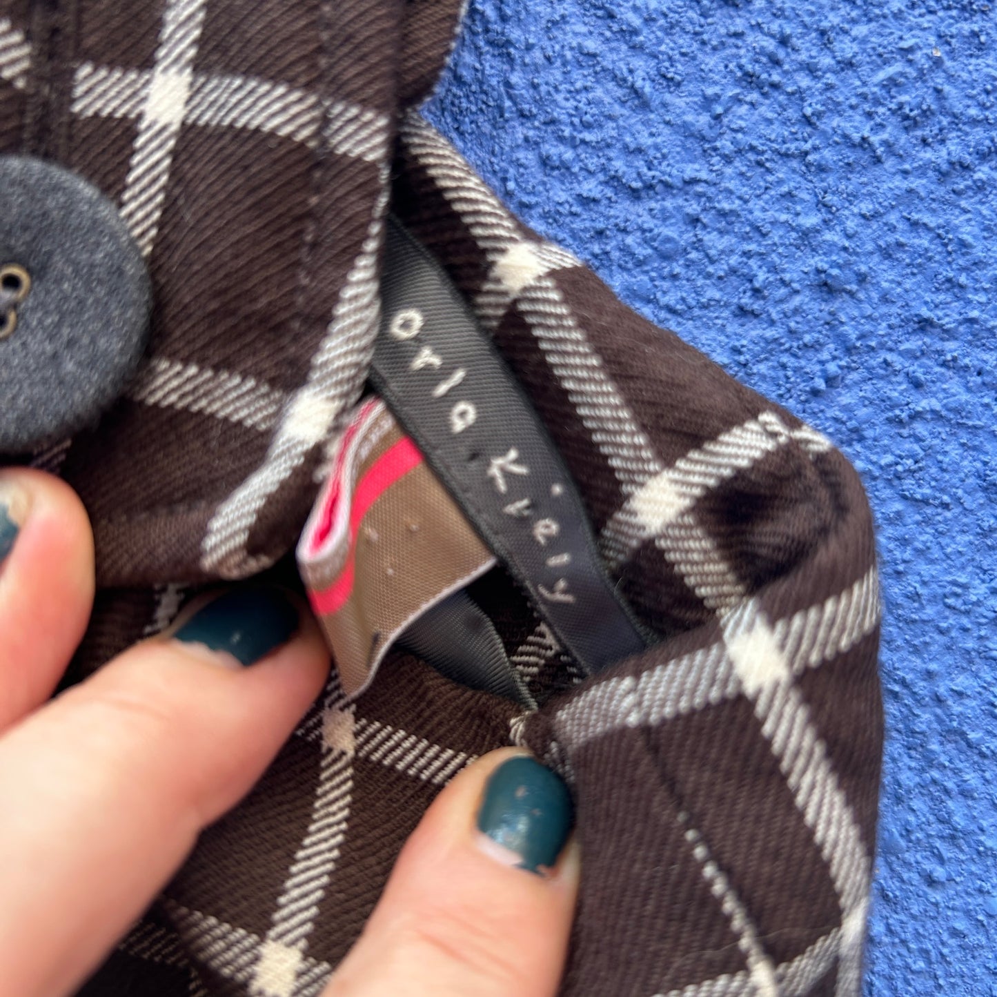 orla kiely convertible plaid wool blend shift dress