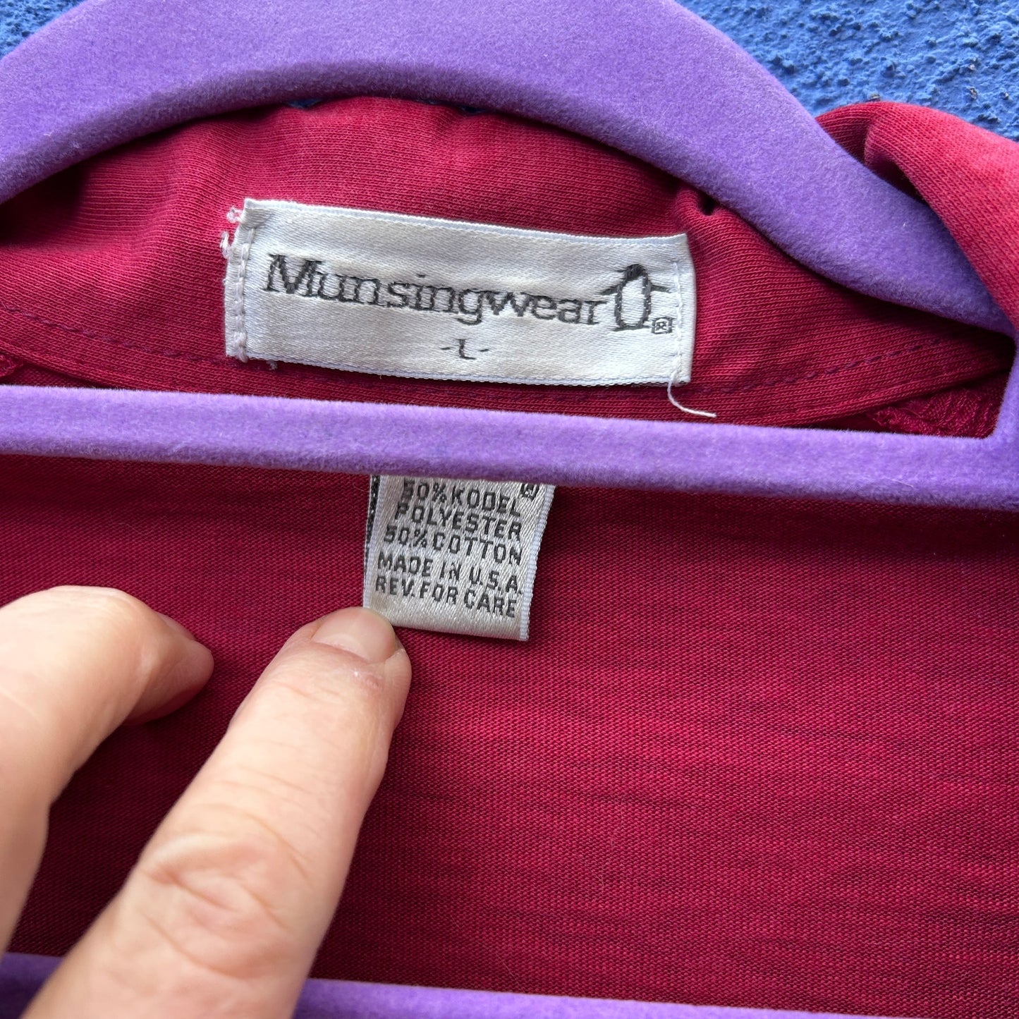 vintage original penquin by munsing wear red polo shirt