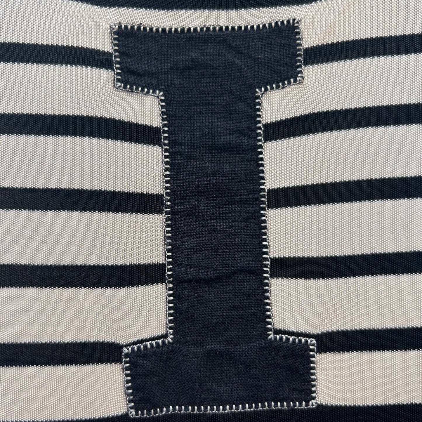 cheap and chic by moschino striped I love peace applique tee