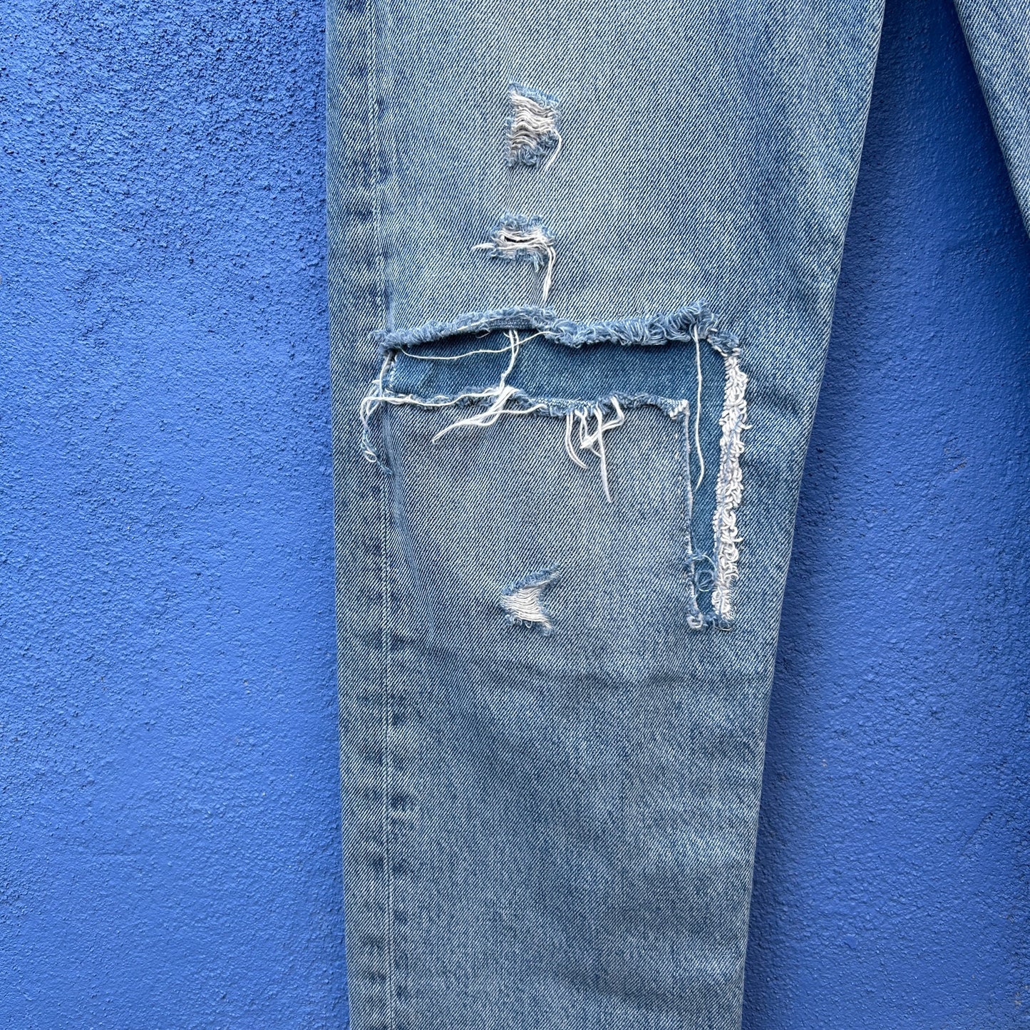 agolde light wash high rise organic cotton straight leg distressed jean