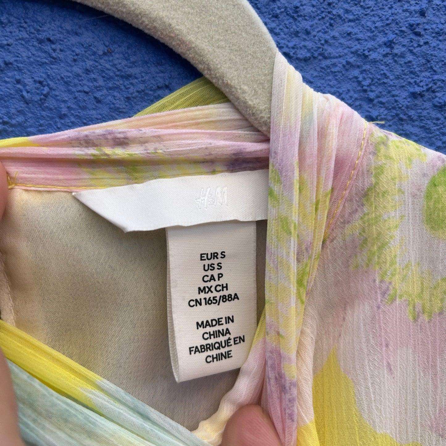 h&m yellow floral maxi dress