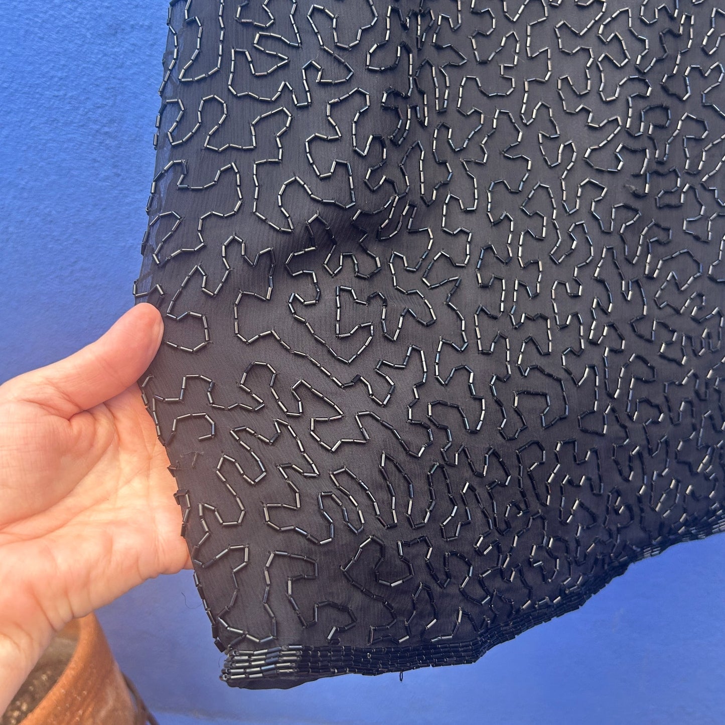 vintage laurence kazar beaded silk cocktail dress