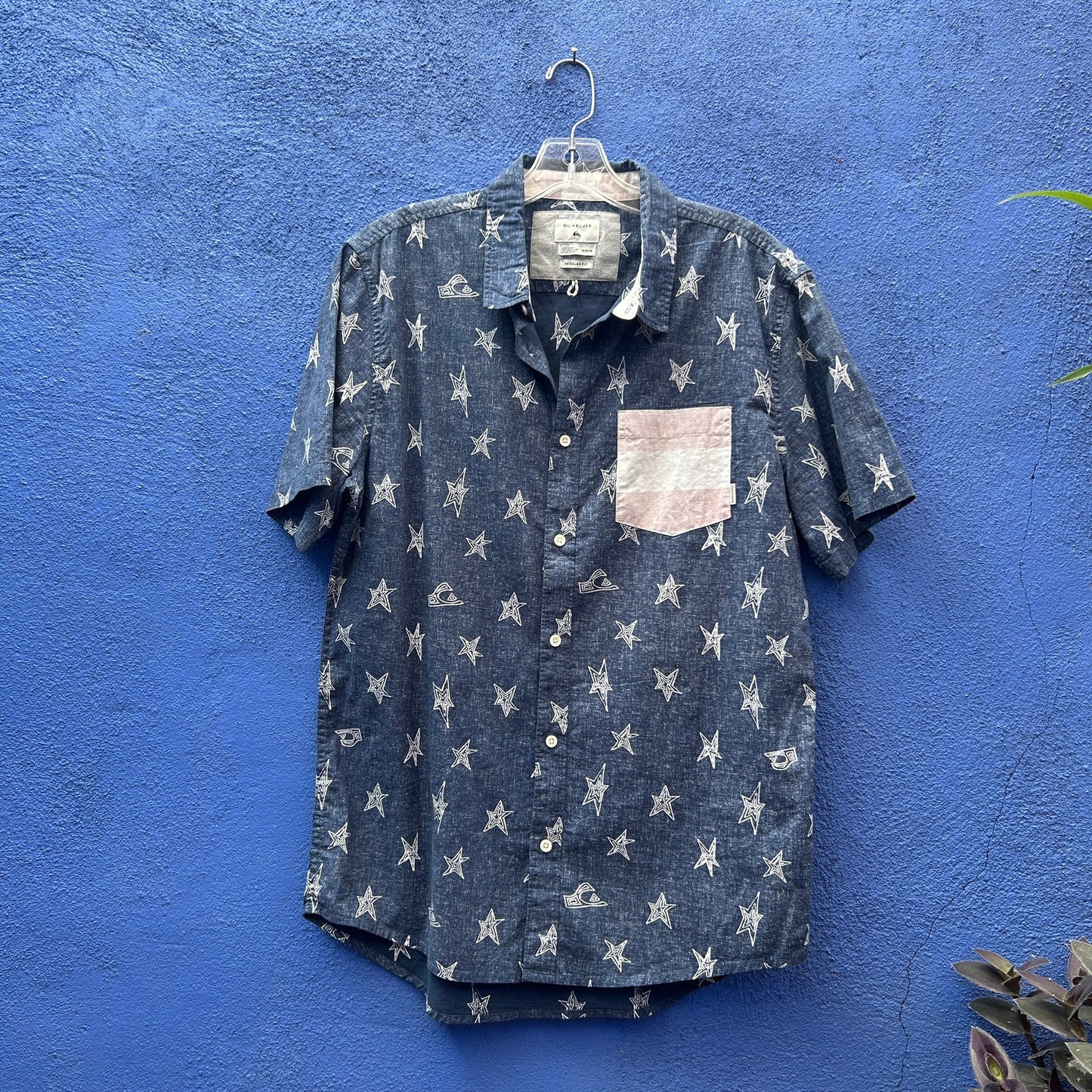quiksilver regular fit patriotic regular fit cotton button up