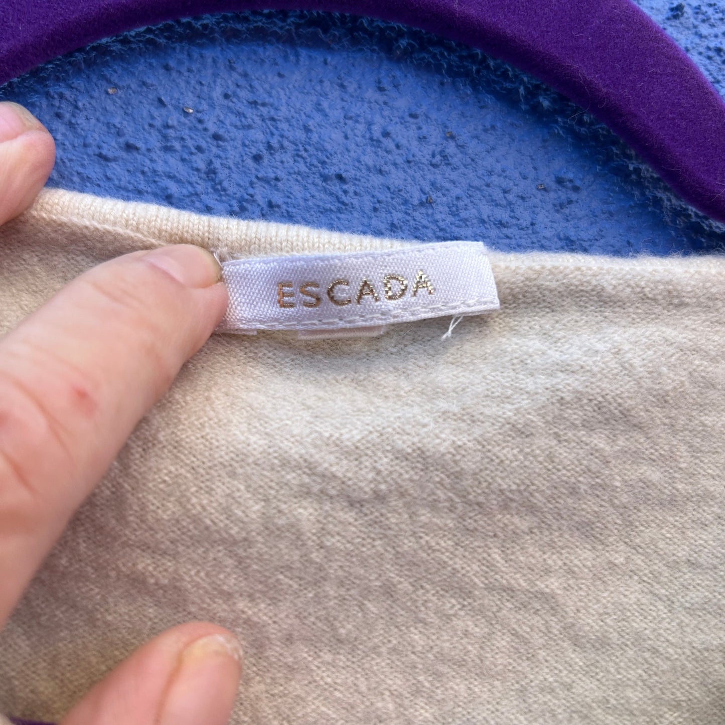 vintage escada extra fine merino wool sleeveless top - FLAWED