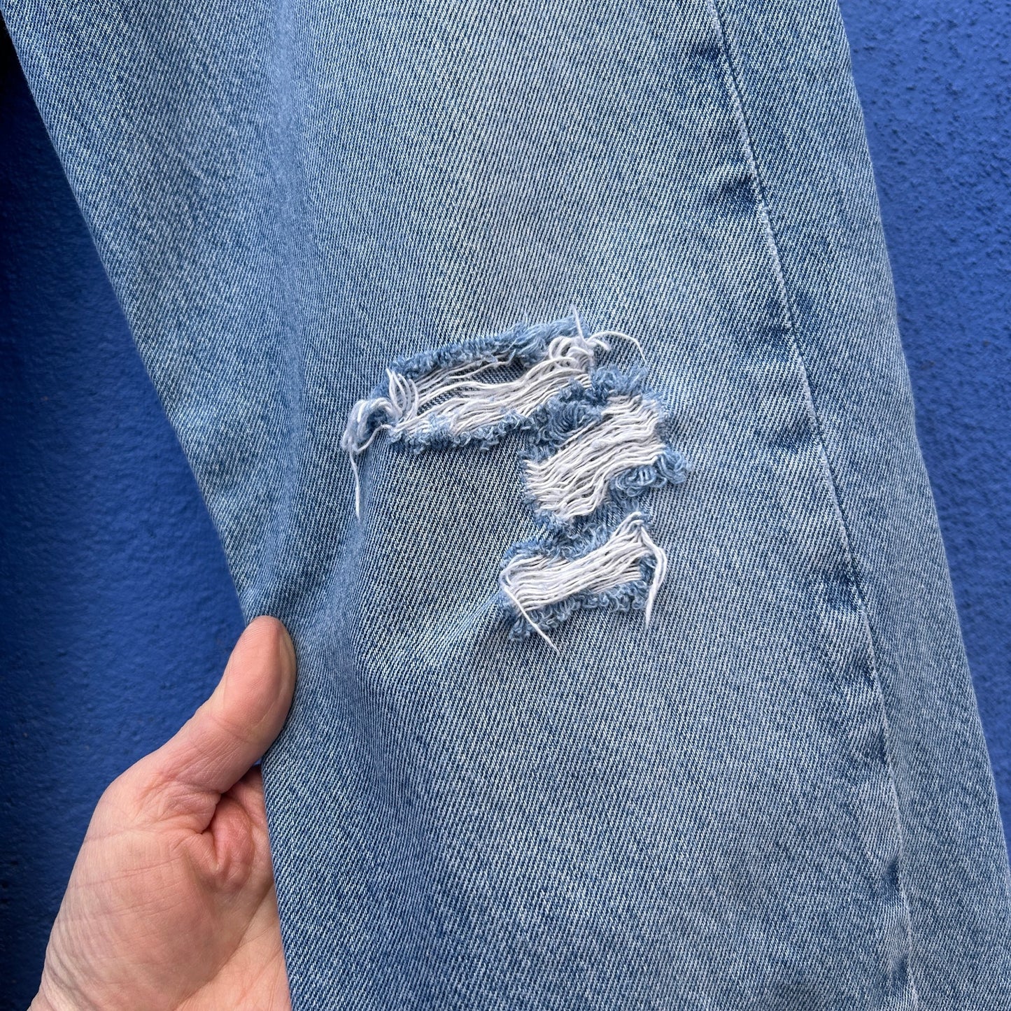 agolde light wash high rise organic cotton straight leg distressed jean