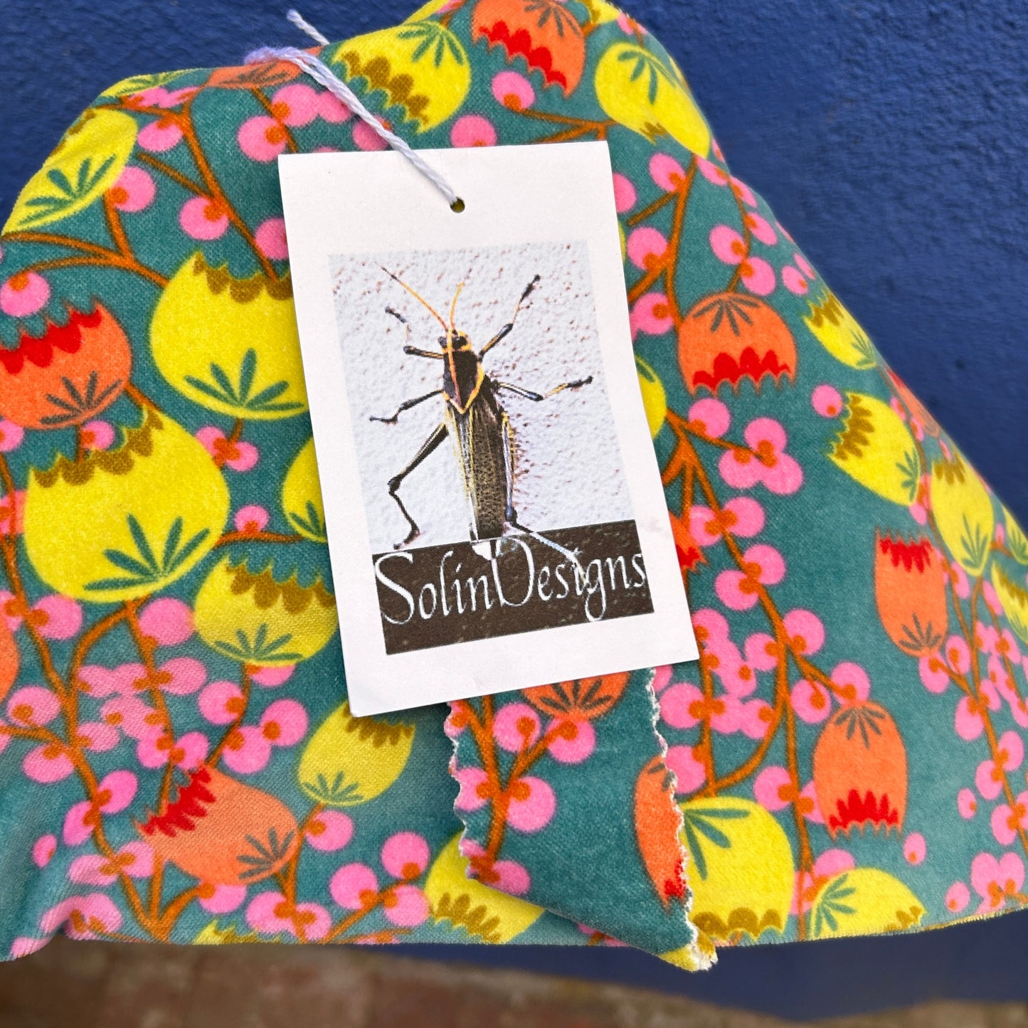 solin designs repurposed vintage fabric handmade handbag wristlet - nwt