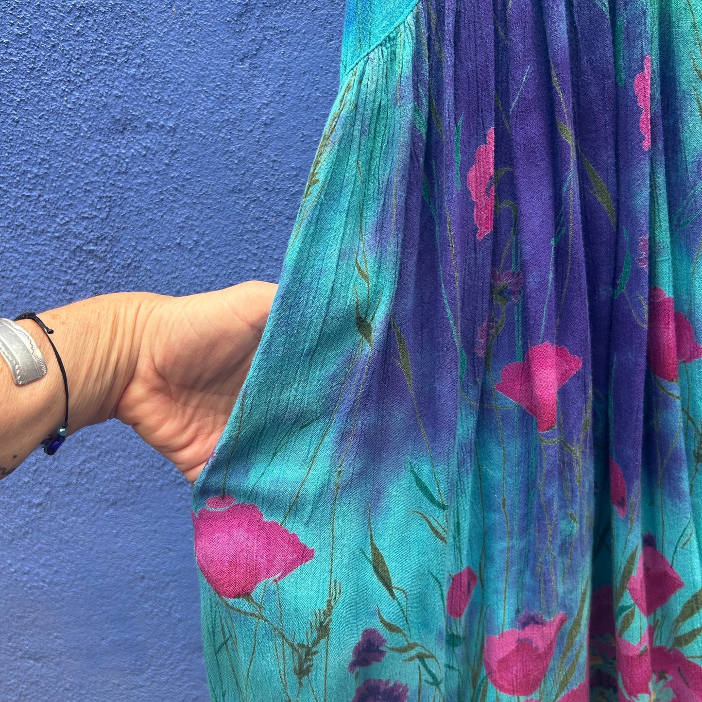 vintage 90s la cero rayon market dress