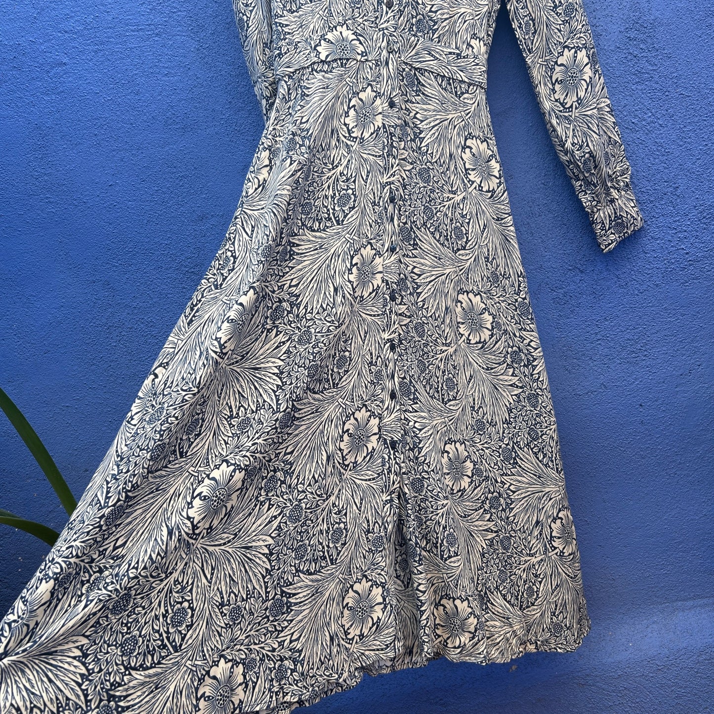 morris & co x h&m retro floral print maxi dress