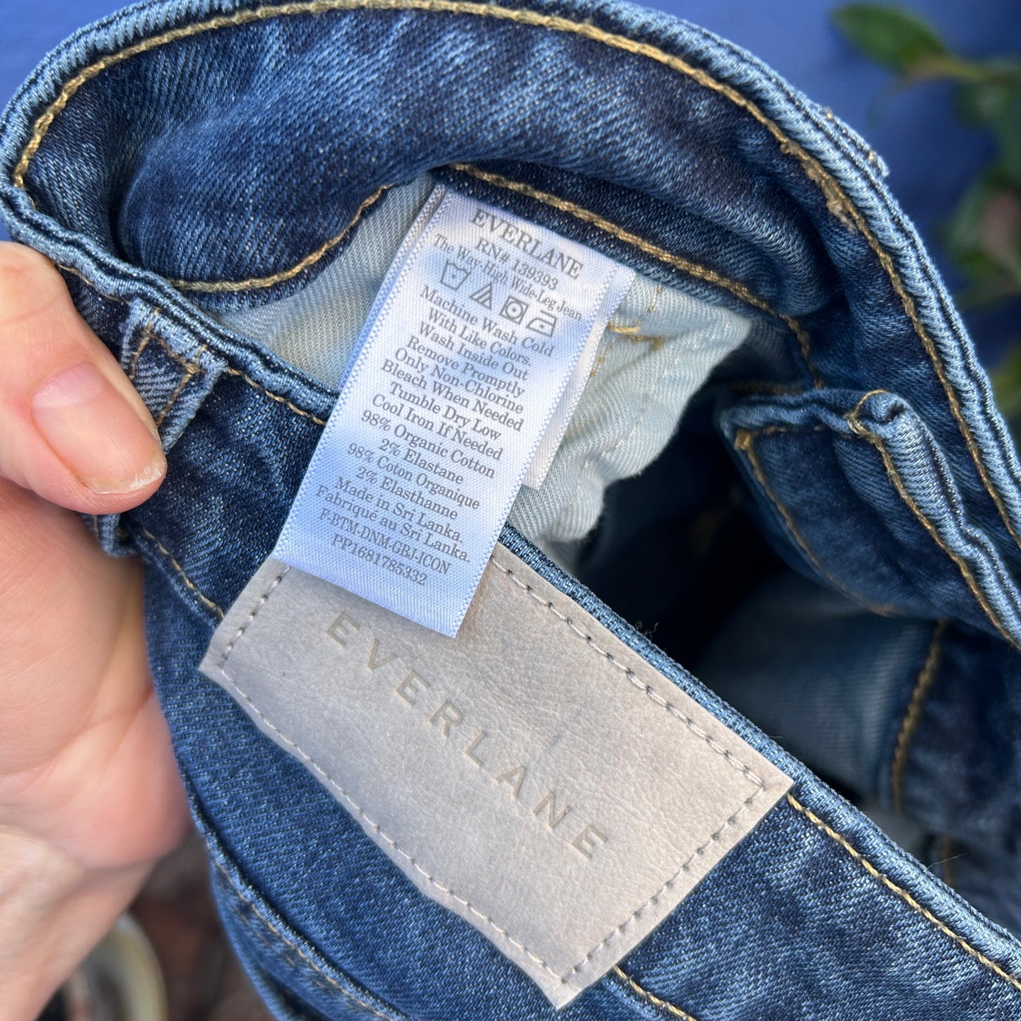 everlane the way high wide leg organic cotton denim jean