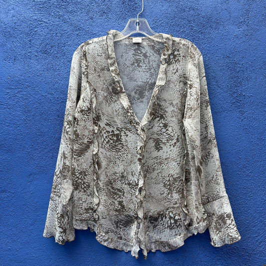 wilfred sheer ruffled blouse