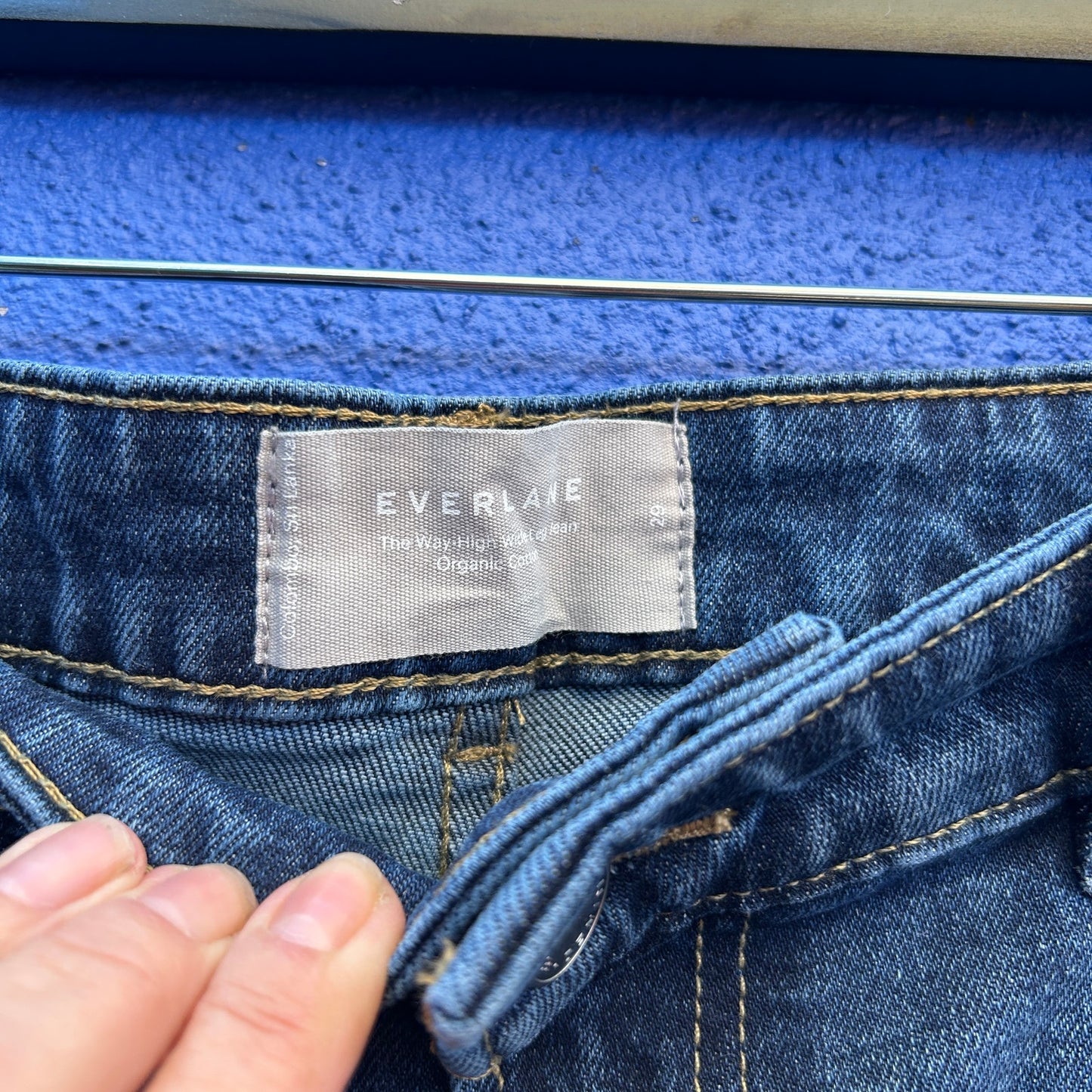 everlane the way high wide leg organic cotton denim jean