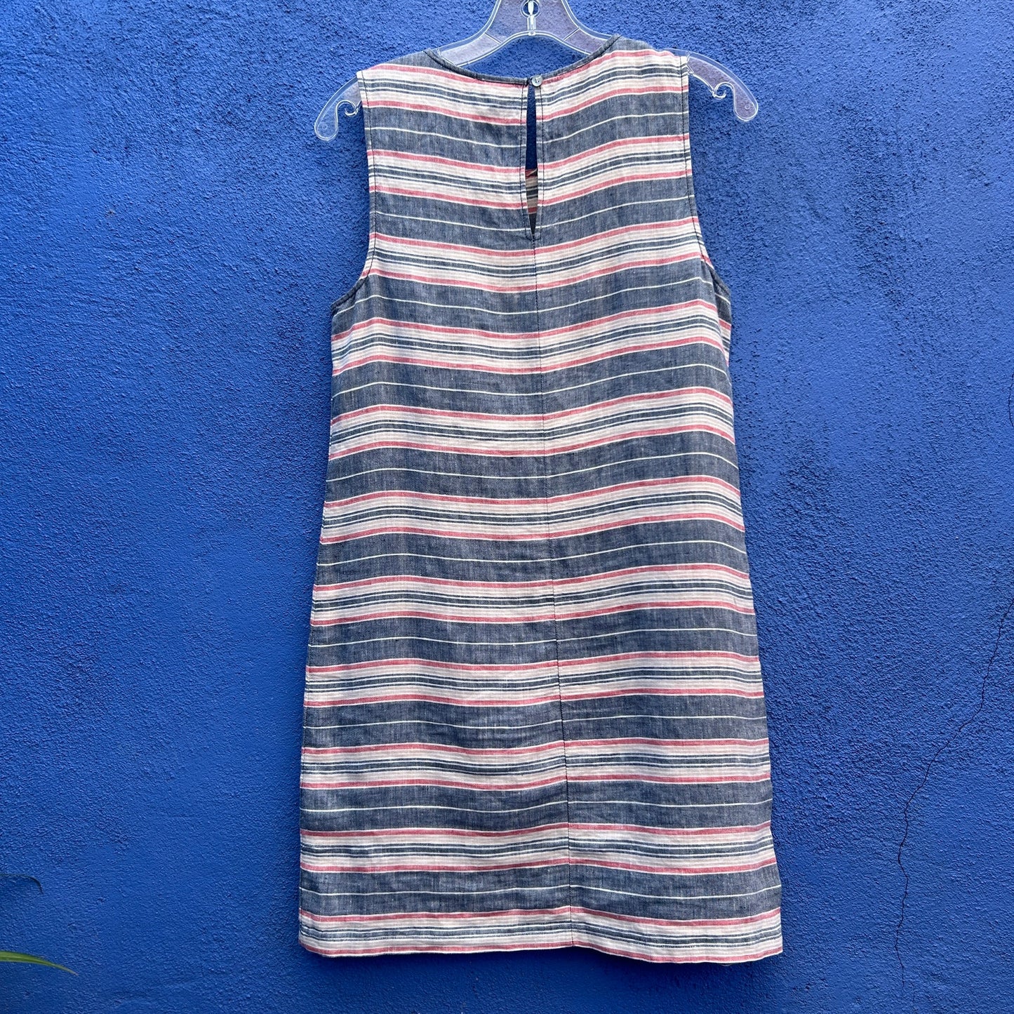 st tropez striped linen sleeveless dress