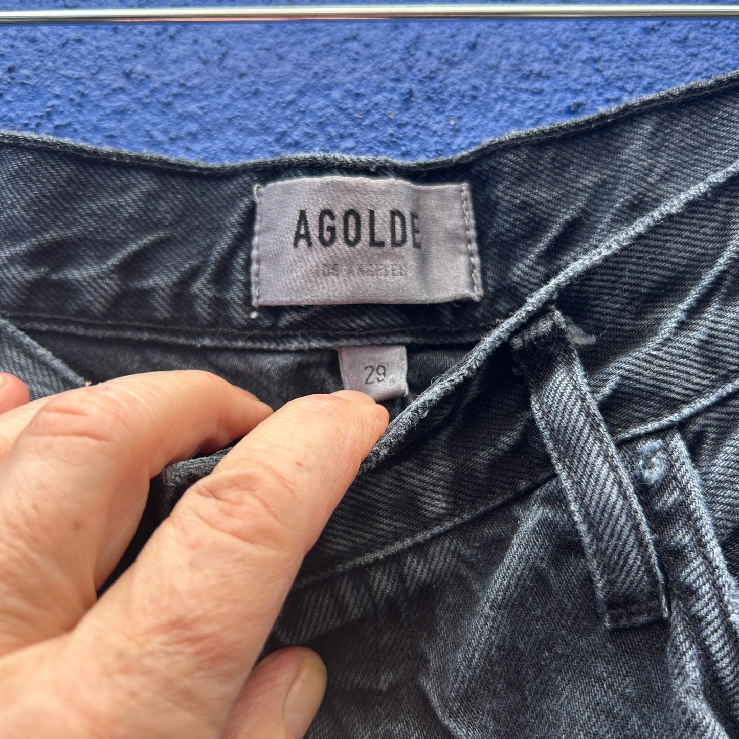 agolde faded black jamie jean