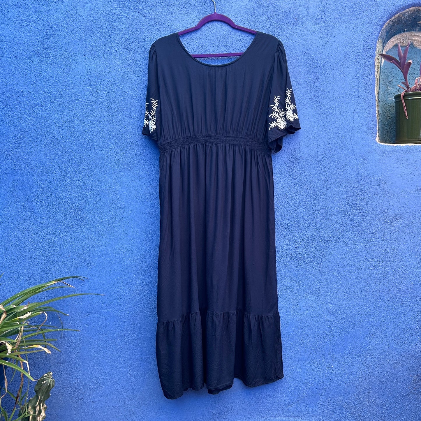 violet skies peasant dress