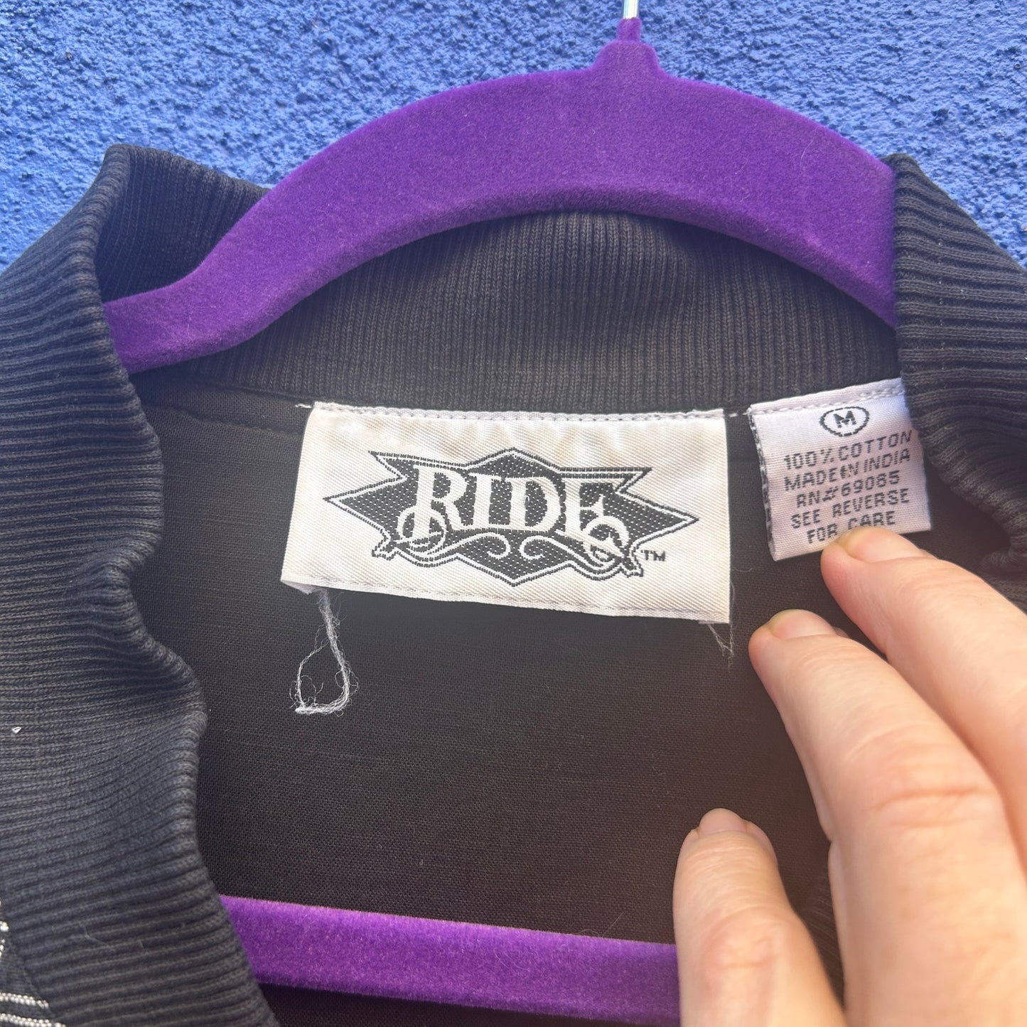 vintage 90s ride plaid cotton bomber jacket