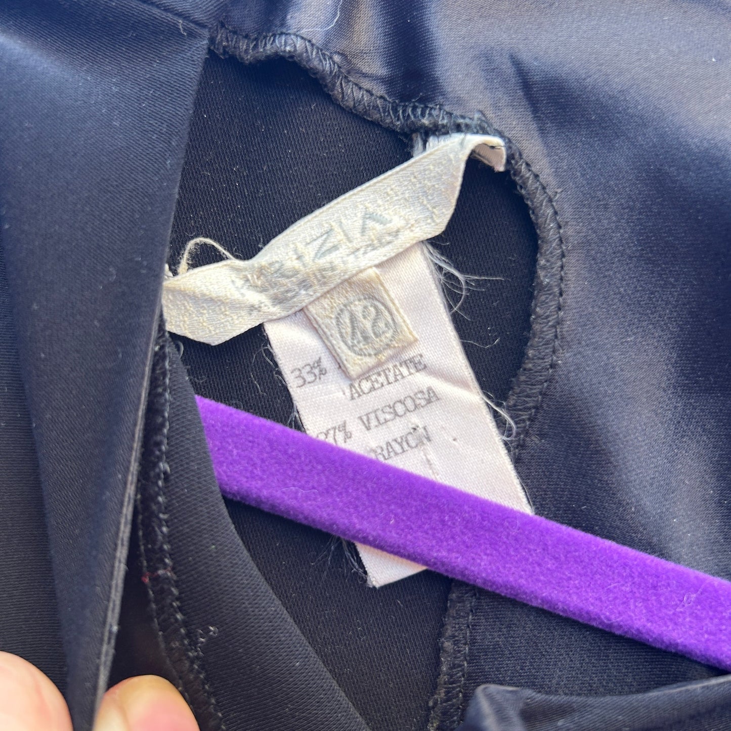 kriza vintage wool blend sleeveless black shift dress