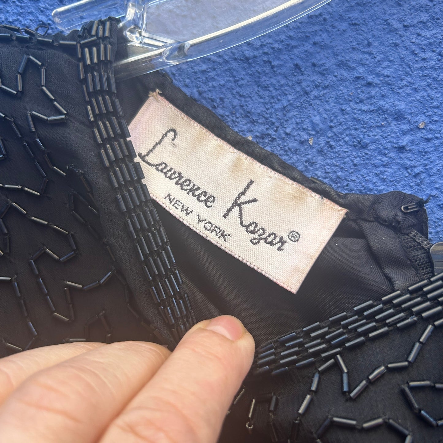 vintage laurence kazar beaded silk cocktail dress