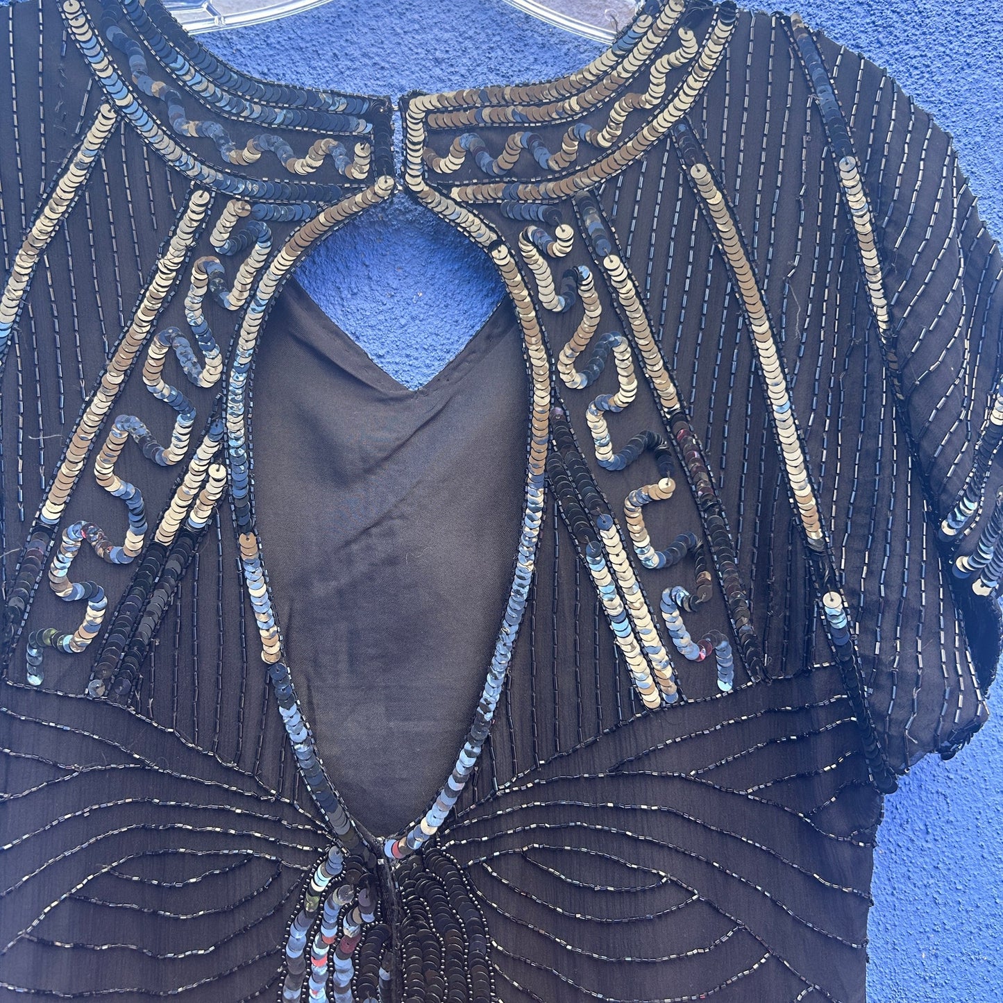 vintage stenay silk beaded cocktail dress