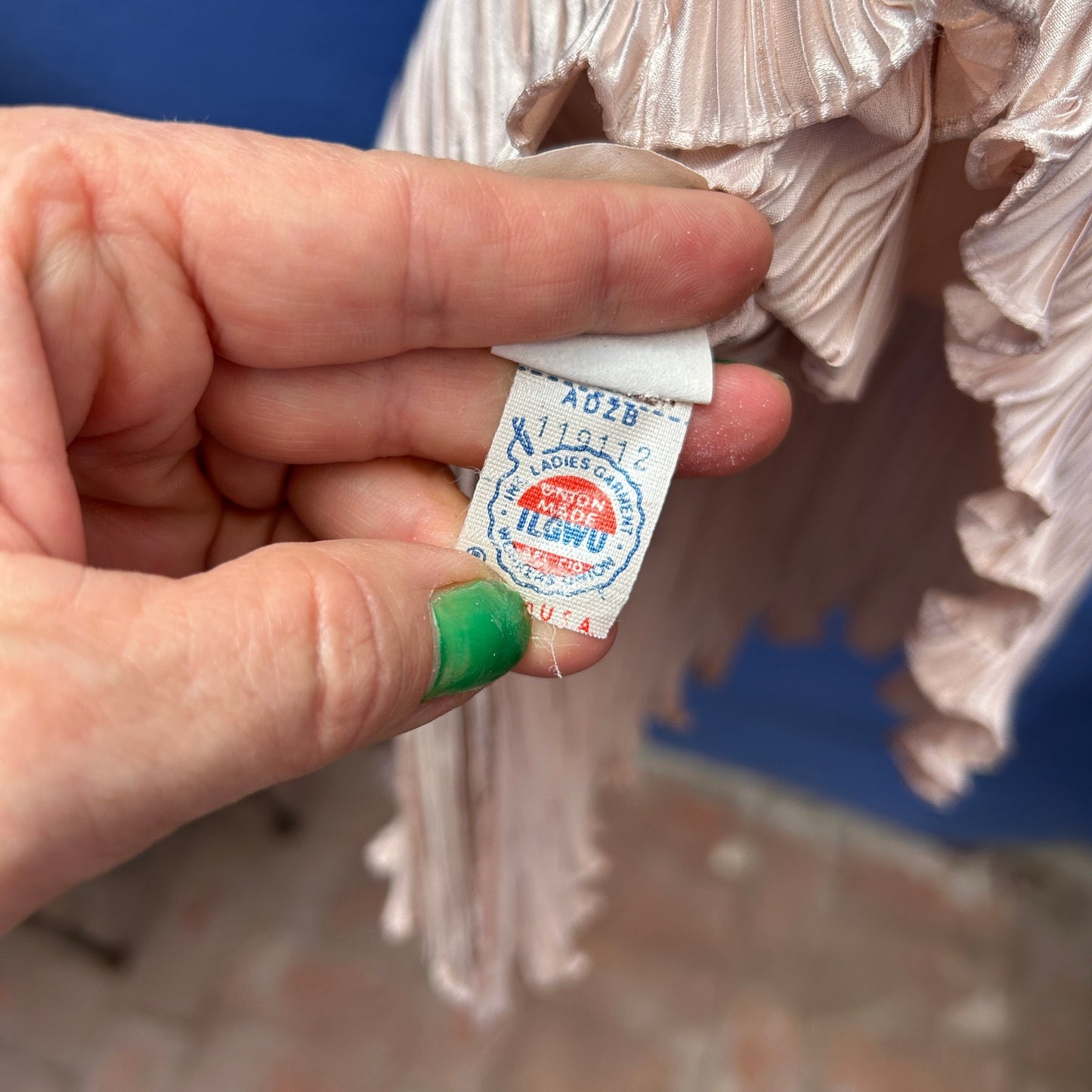 vintage metallic brocade and crinkle silk cocktail dress