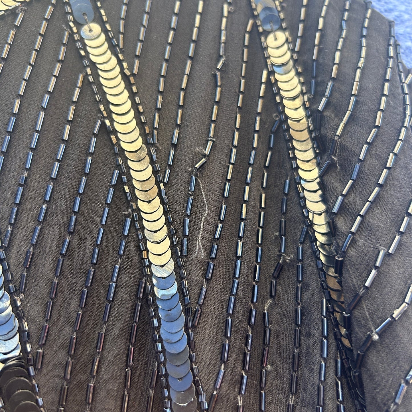 vintage stenay silk beaded cocktail dress