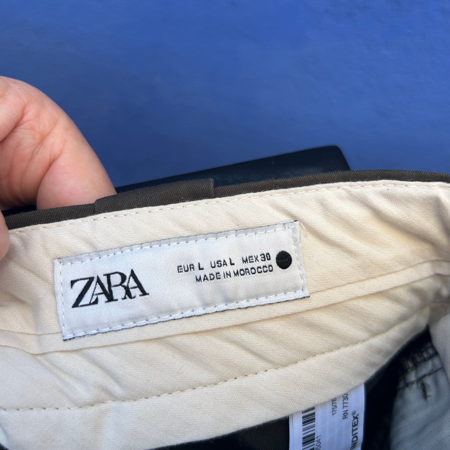 zara cropped high waist wide leg trouser