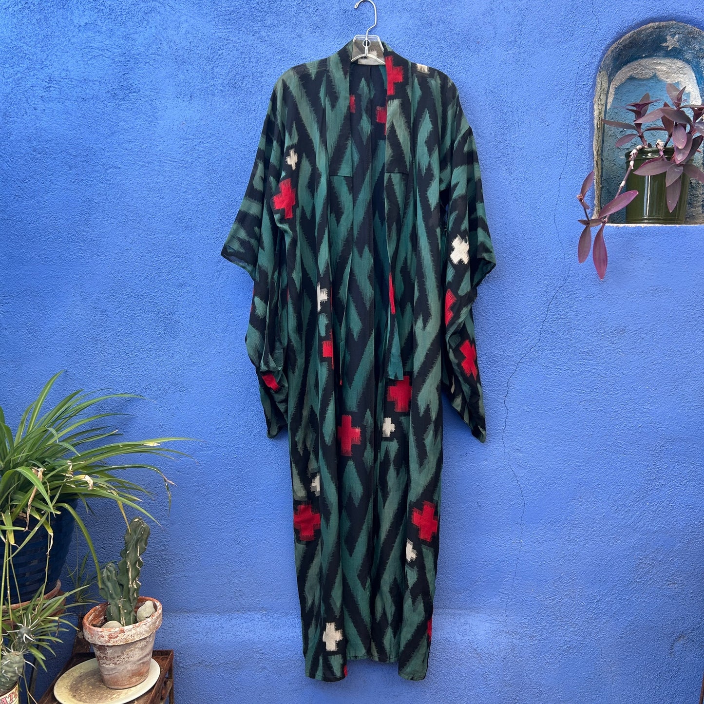 vintage antique handmade raw silk kimono robe