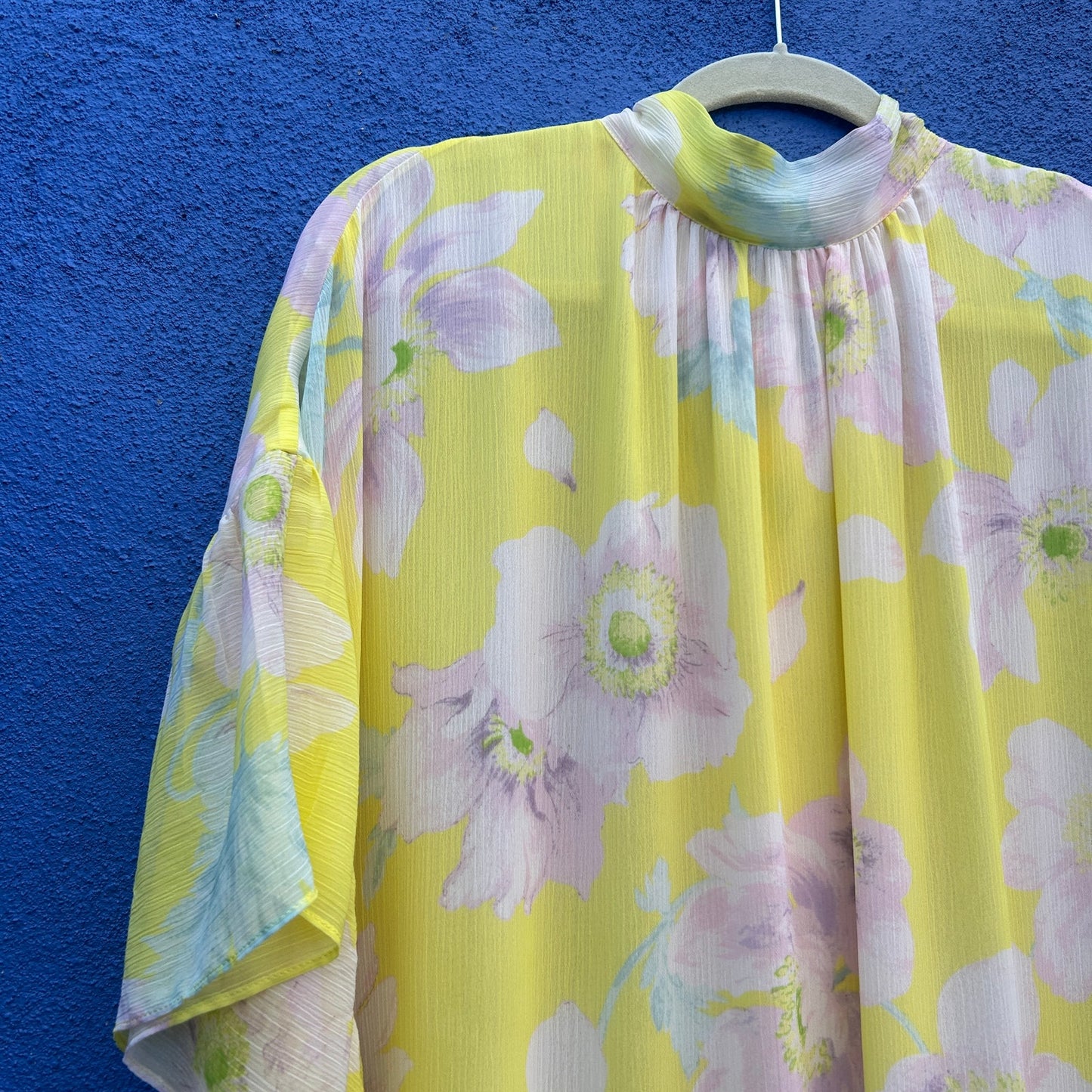 h&m yellow floral maxi dress