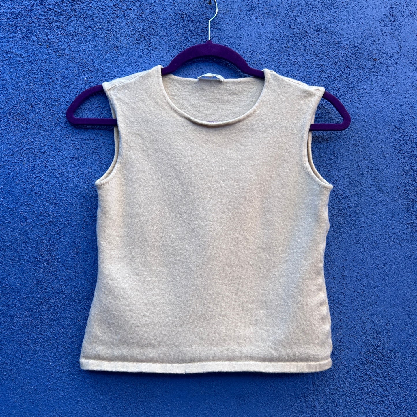 vintage escada extra fine merino wool sleeveless top - FLAWED