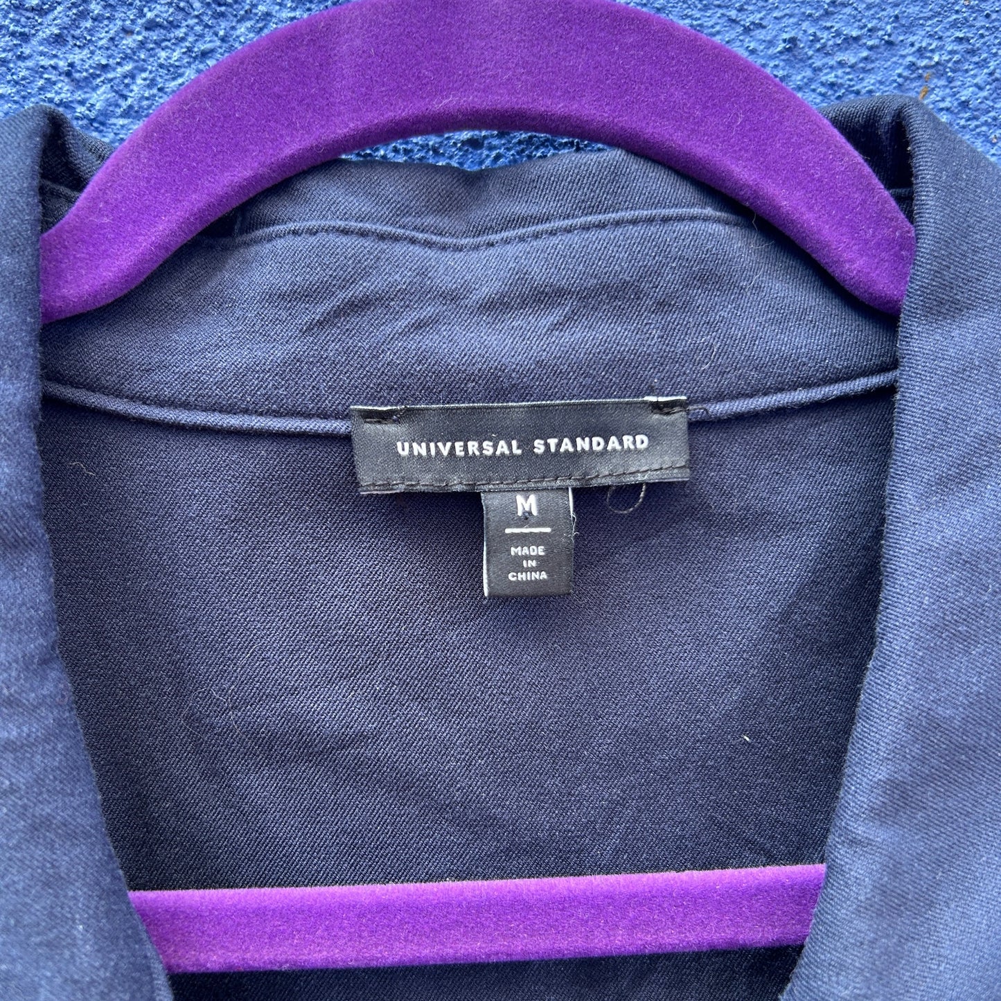 universal standard navy kate twill short sleeve jumpsuit