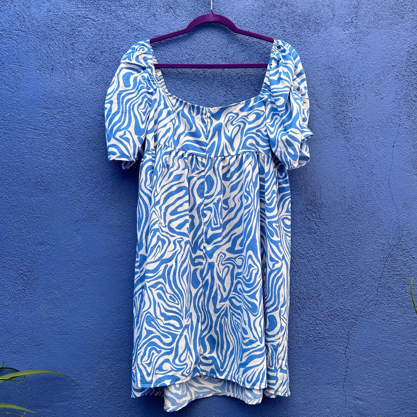 boohoo poof sleeve empire waist midi dress